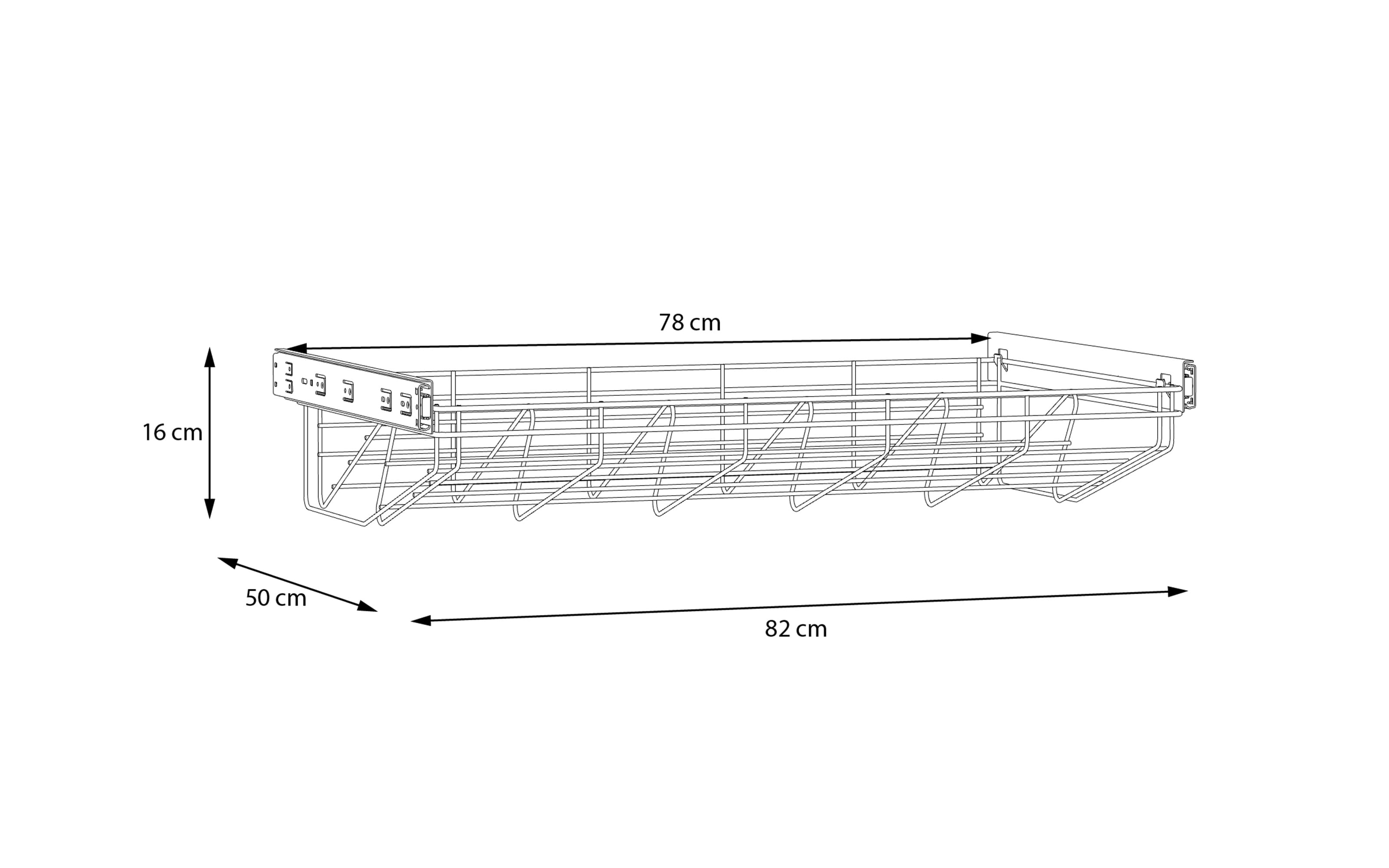 Schuhkorb Econobox2, grau, 82 x 16 cm