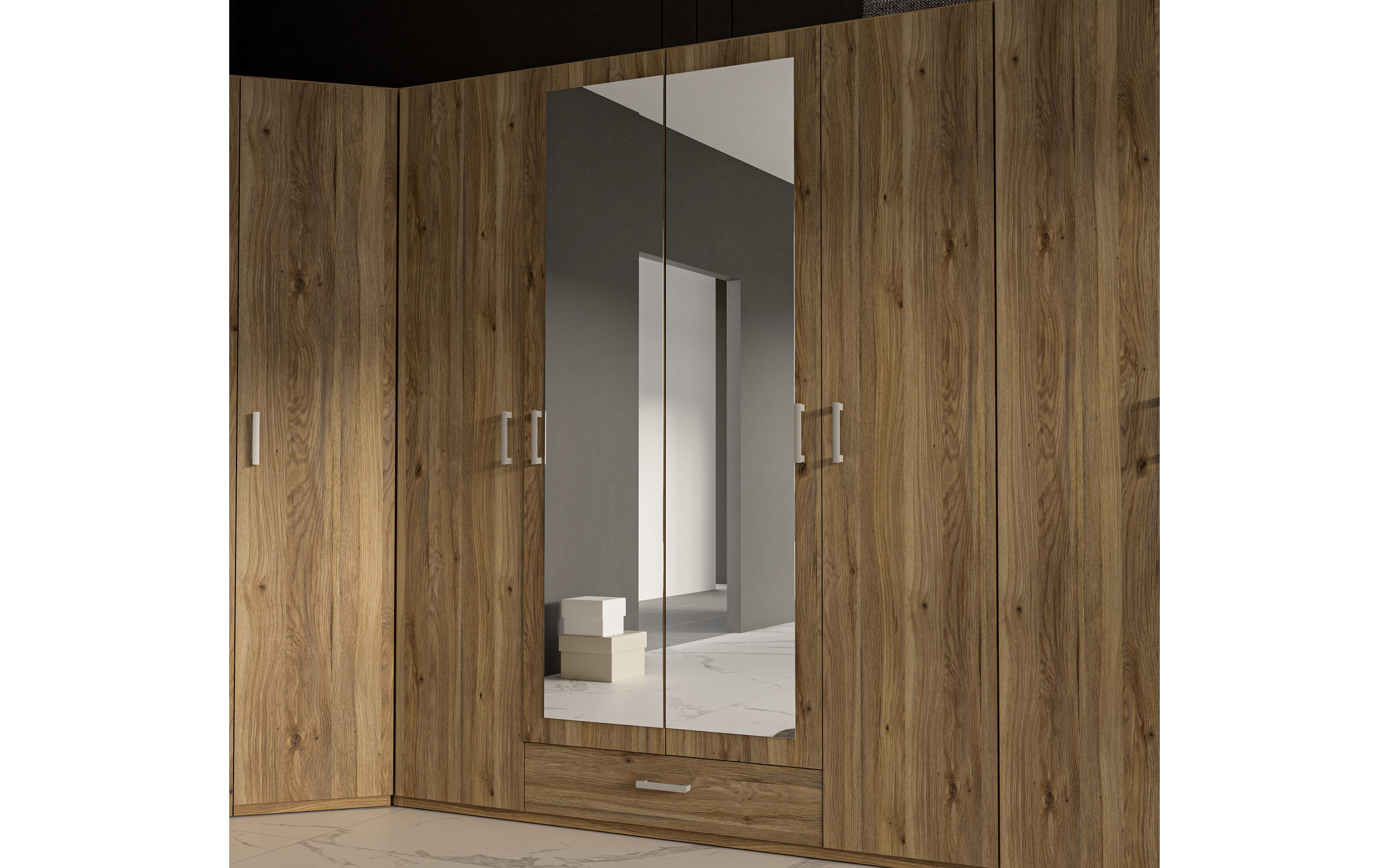 Kleiderschrank Econobox2, Mauvelle Eiche-Nachbildung, 177,5 cm