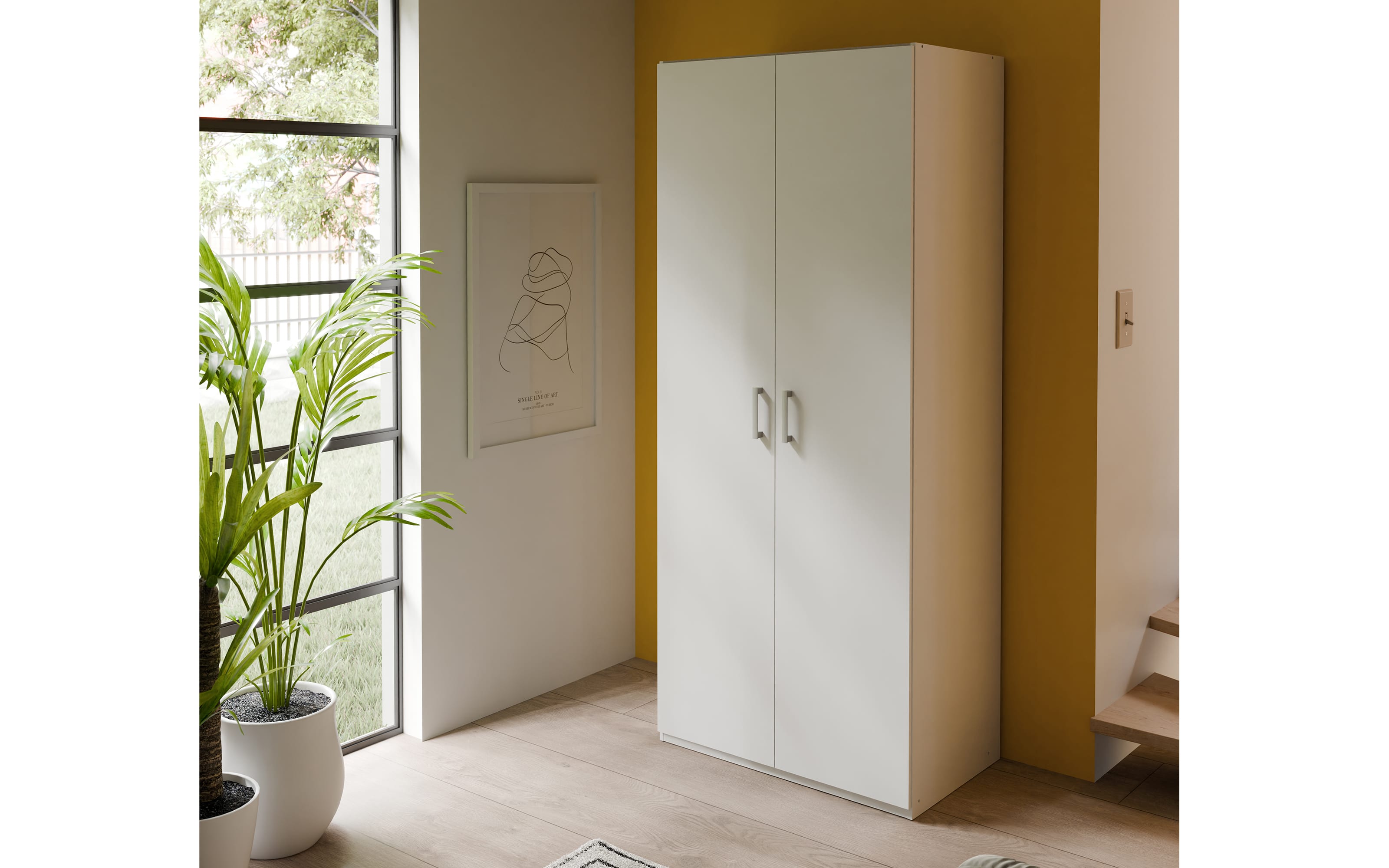 Kleiderschrank Econobox2, weiß, 88,9 cm