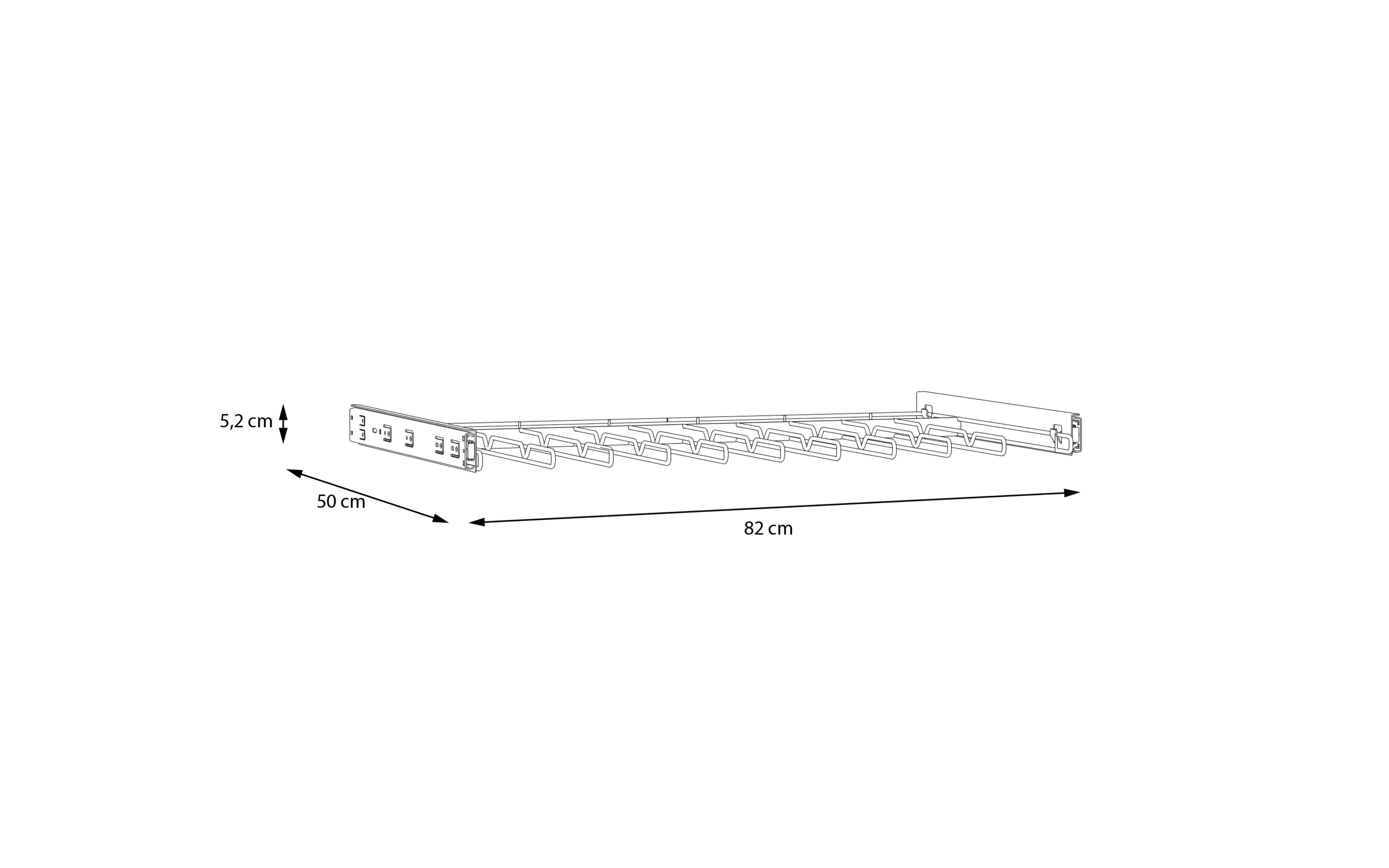 Hosenbügel Econobox2, grau, 82 x 5,2 cm