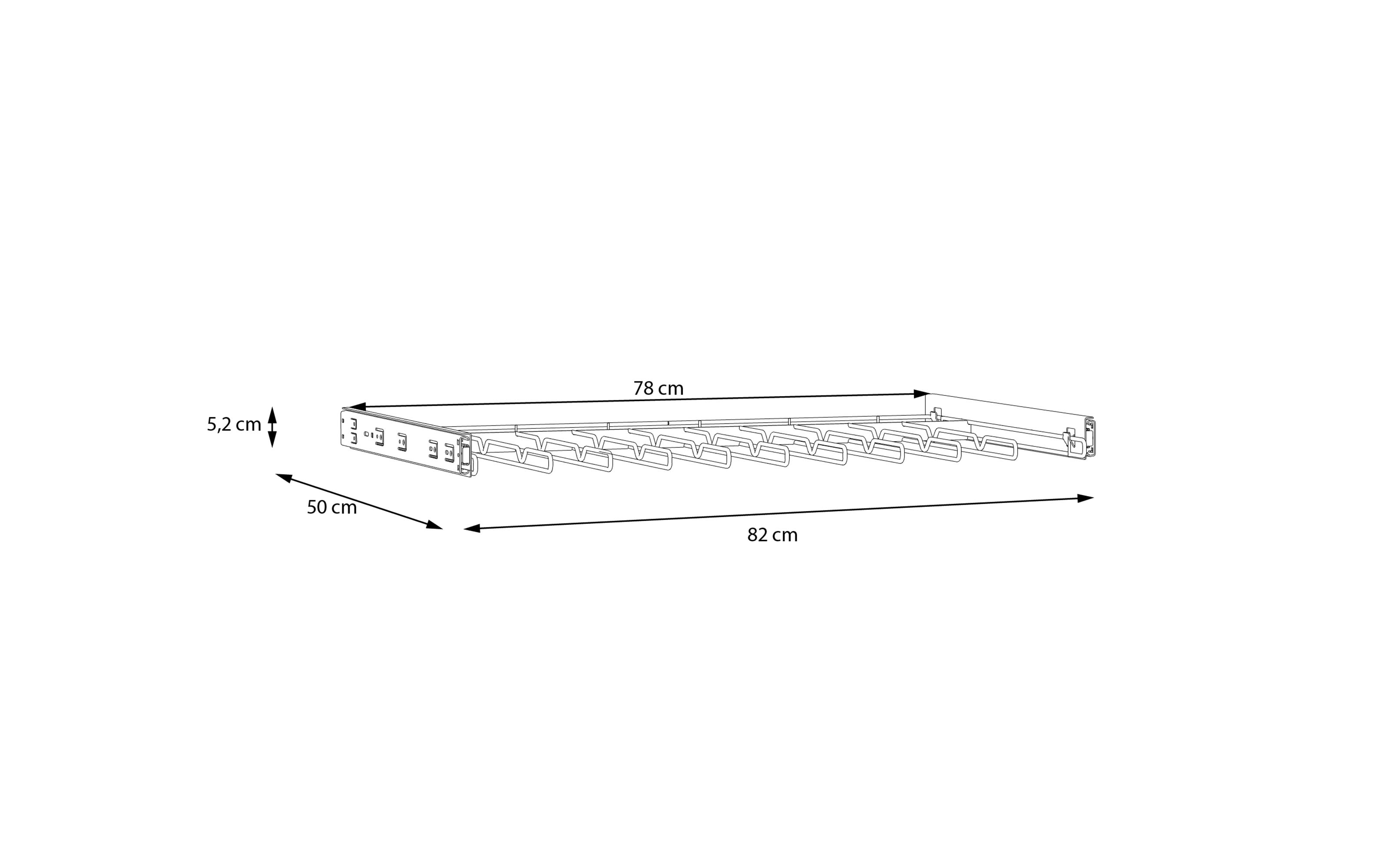 Hosenbügel Econobox2, grau, 82 x 5,2 cm