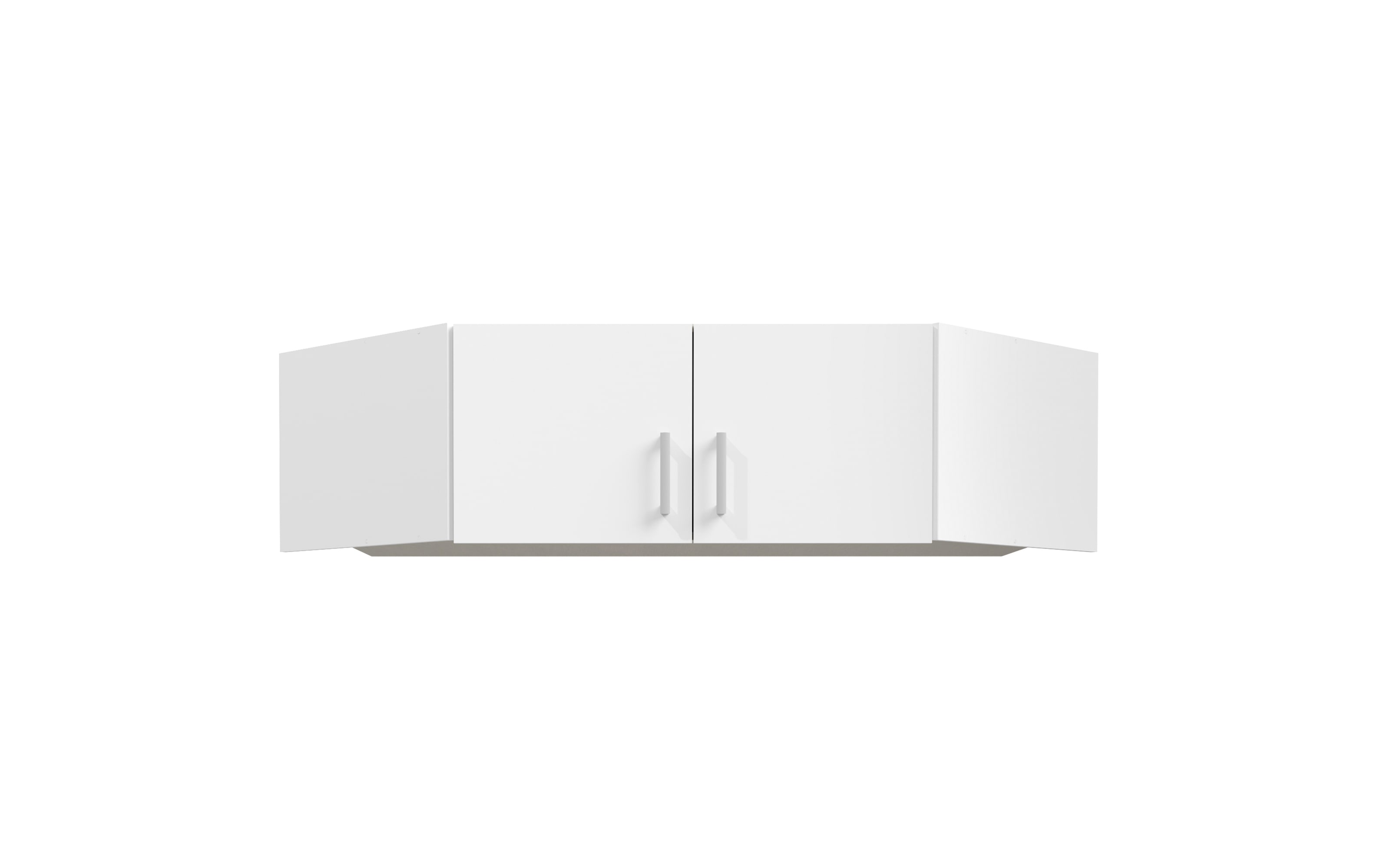 Eck-Schrankaufsatz Econobox2, weiß, 165,2 cm