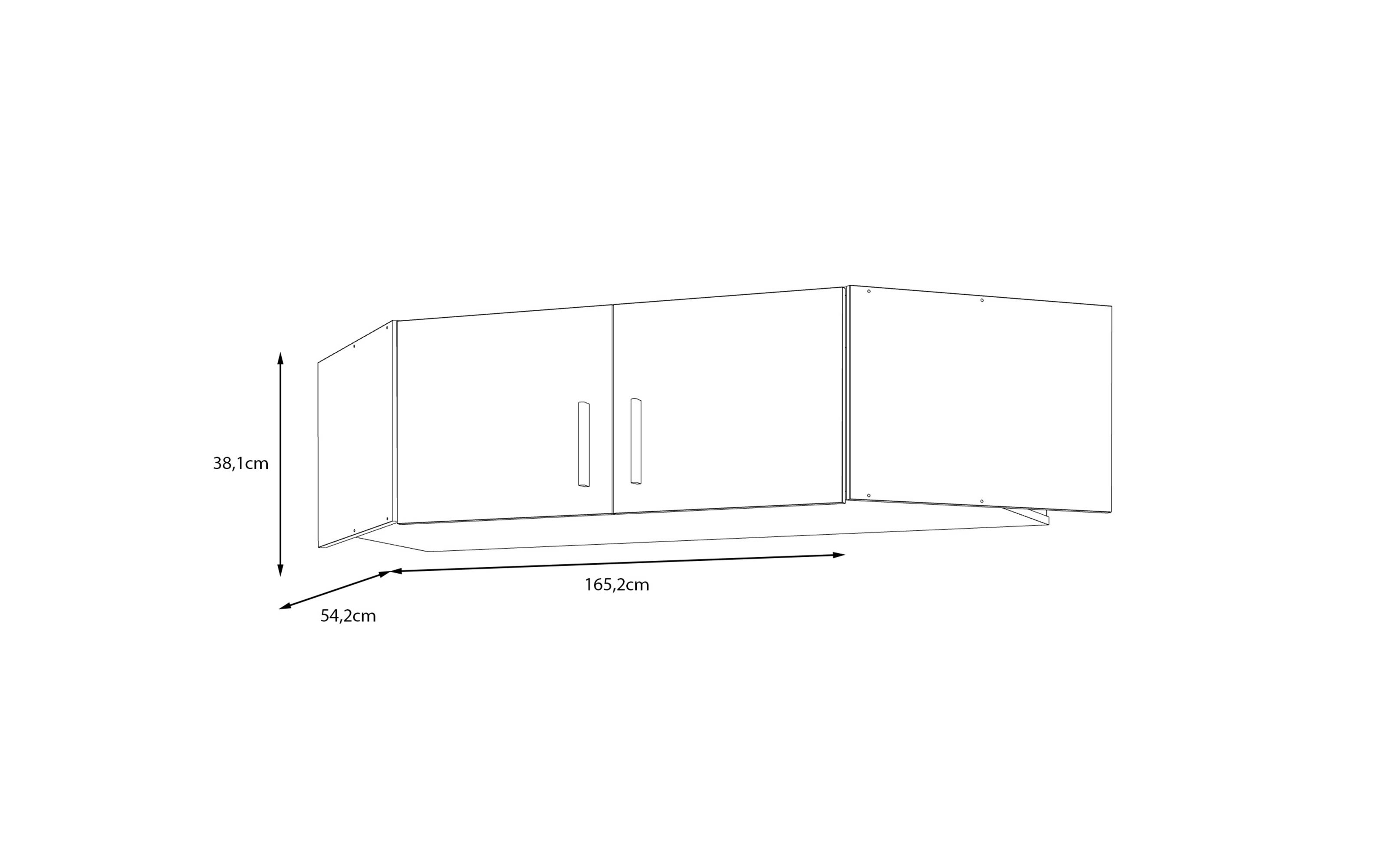 Eck-Schrankaufsatz Econobox2, Mauvelle Eiche-Nachbildung, 165,2 cm