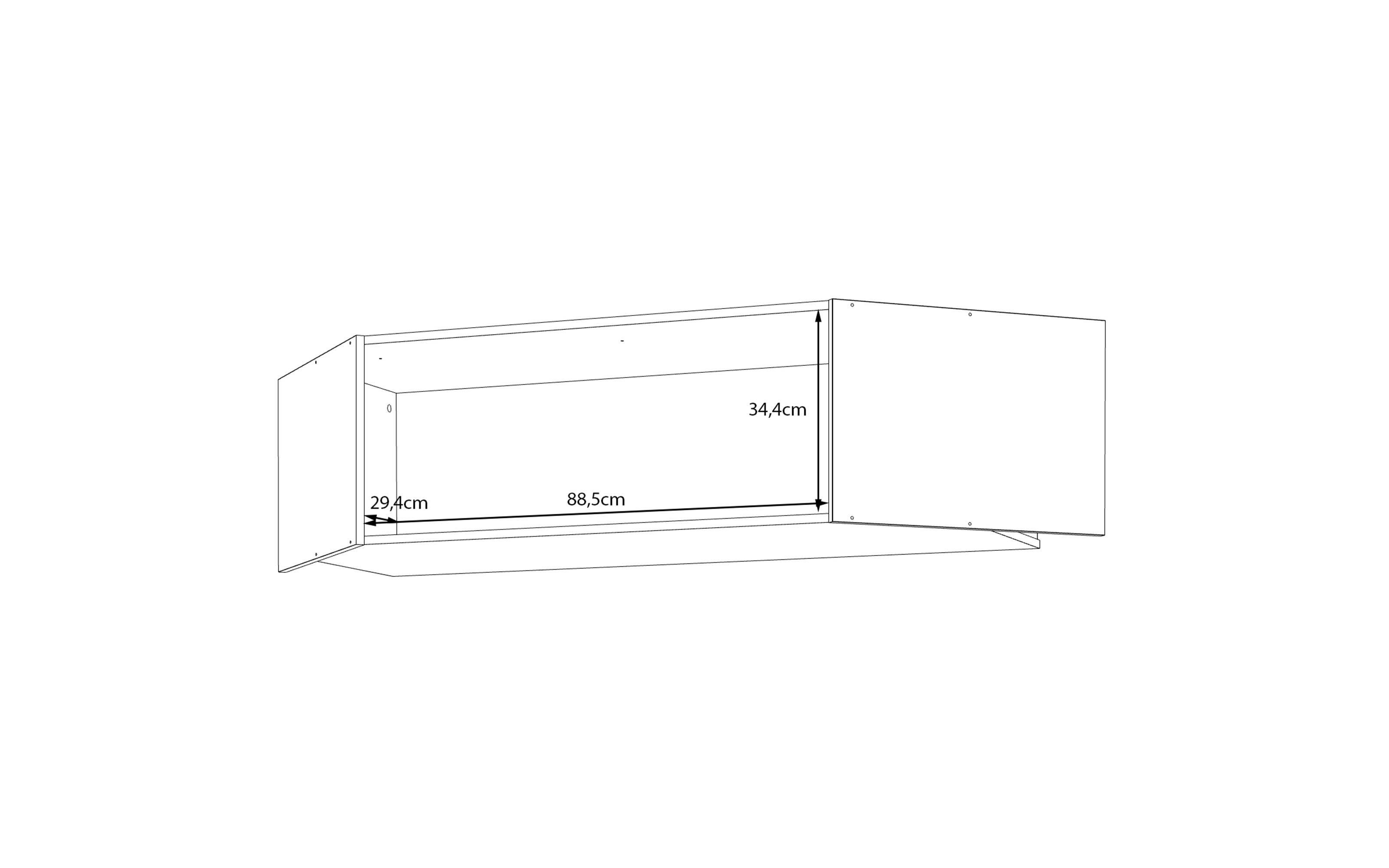 Eck-Schrankaufsatz Econobox2, Mauvelle Eiche-Nachbildung, 165,2 cm