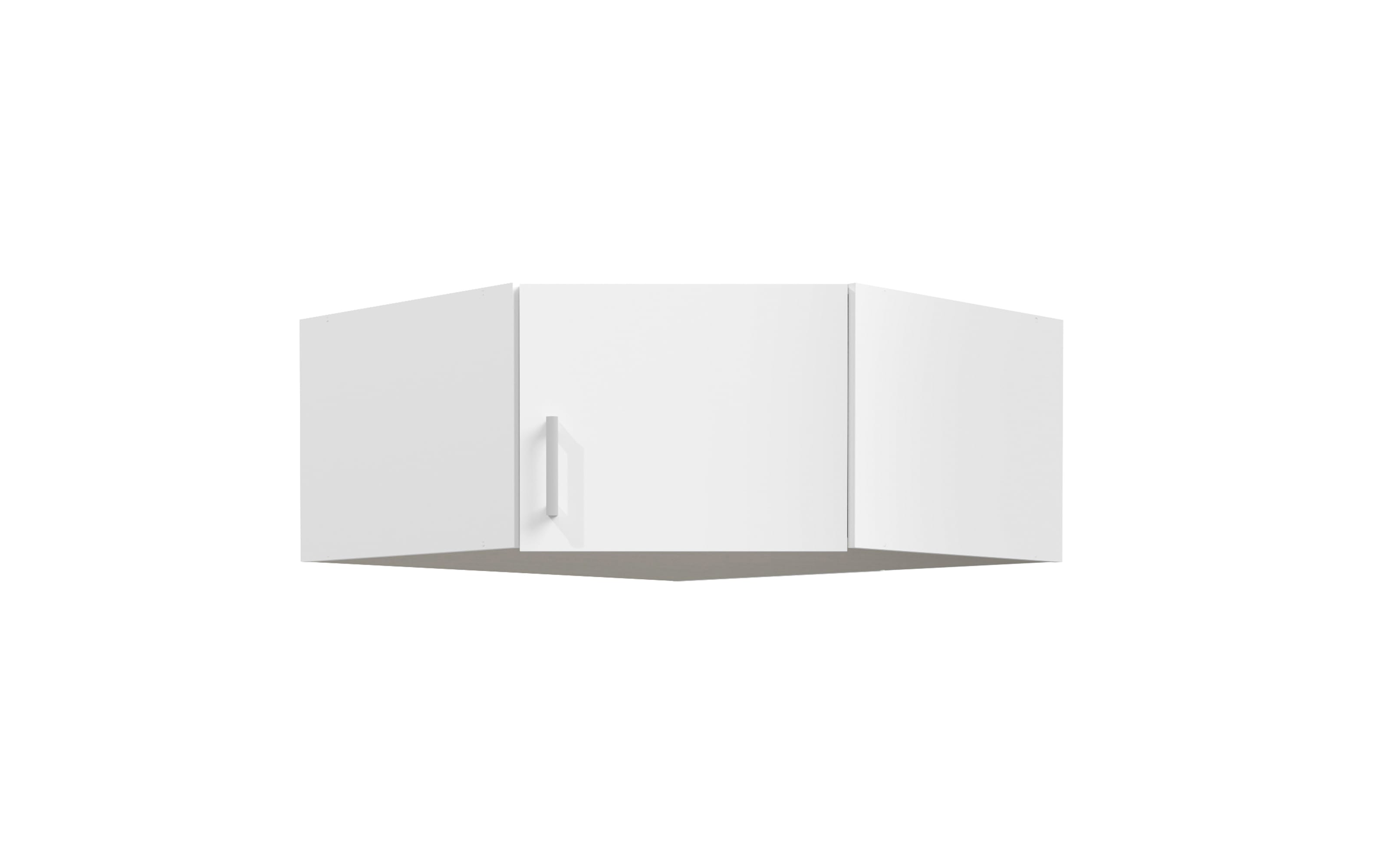 Eck-Schrankaufsatz Econobox2, weiß, 133,2 cm
