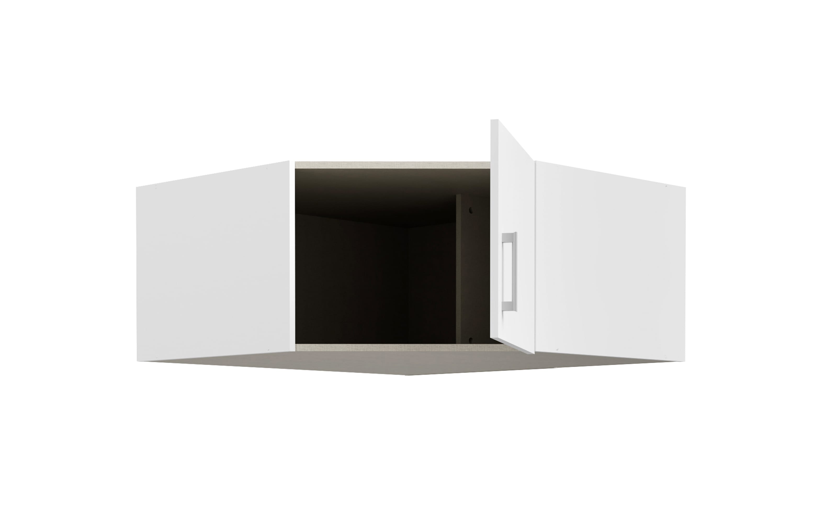 Eck-Schrankaufsatz Econobox2, weiß, 133,2 cm