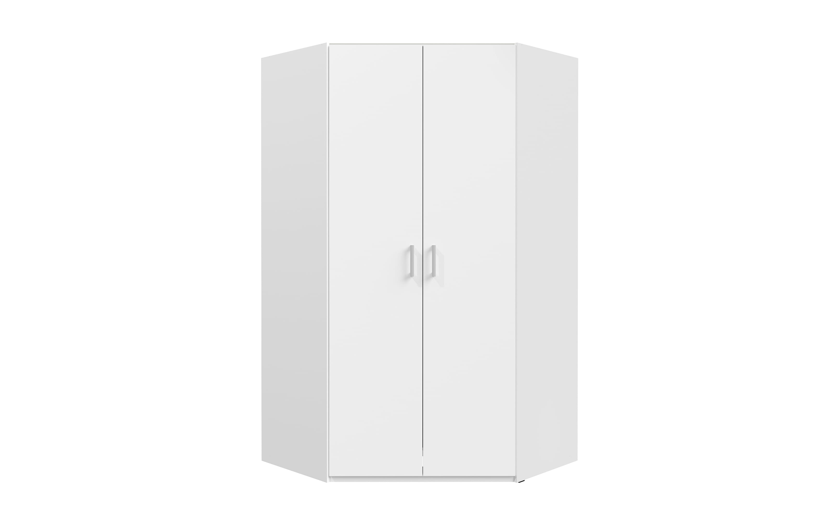 Eckkleiderschrank Econobox2, weiß, 116,8 cm