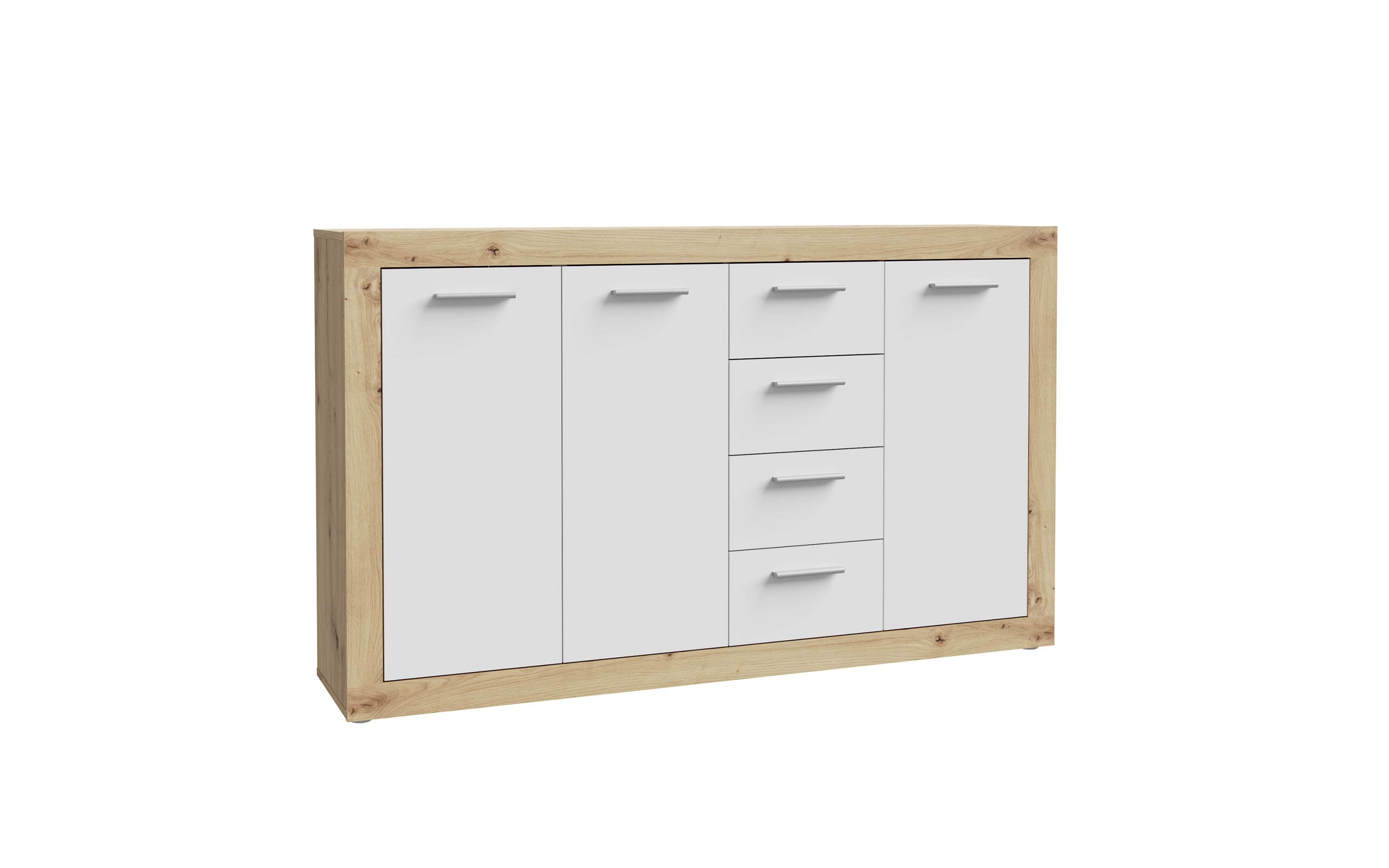 Sideboard Baccio, Artisan Eiche-Nachbildung/weiß, 152,6 cm