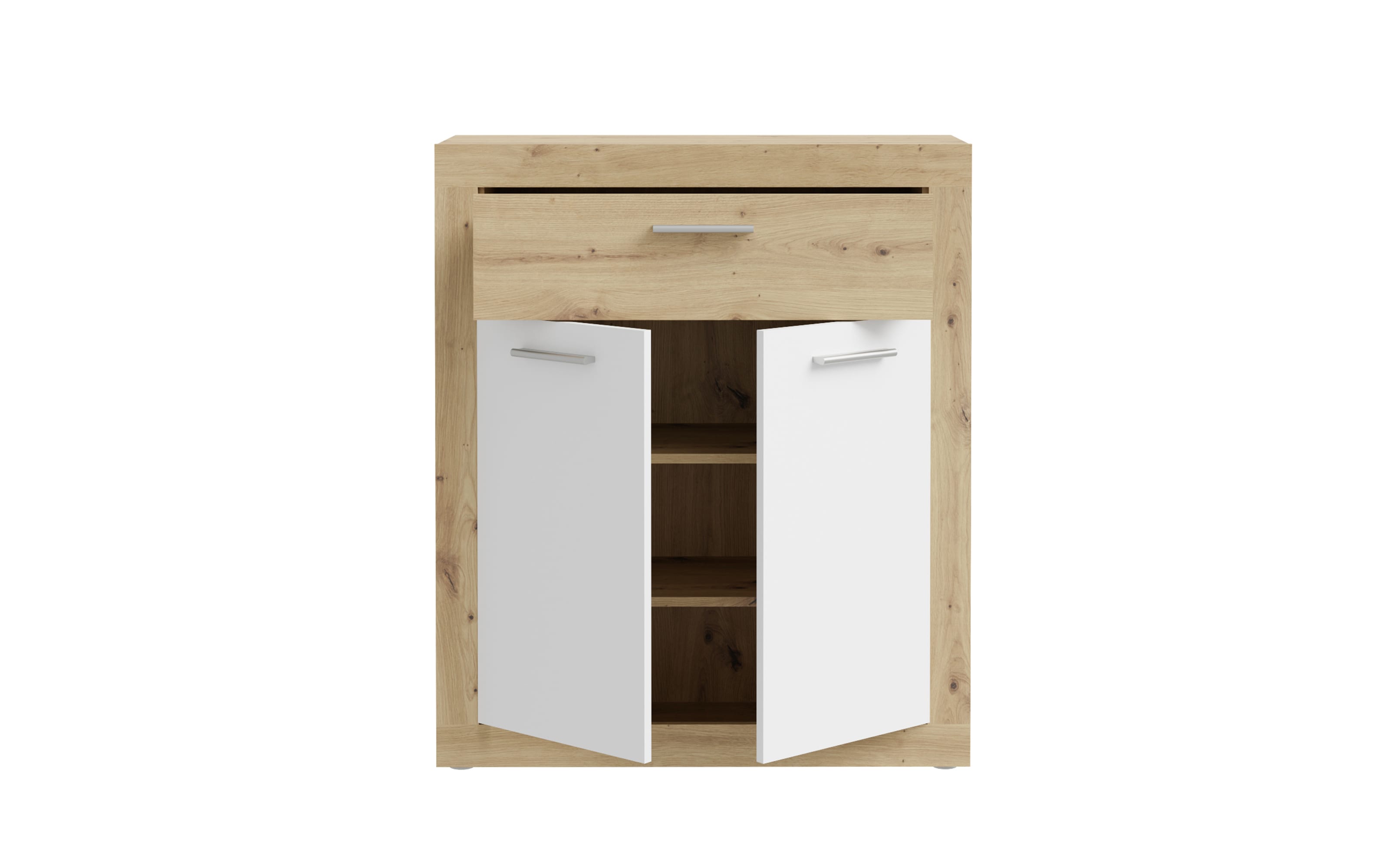 Schuhschrank Baccio, Artisan Eiche-Nachbildung/weiß
