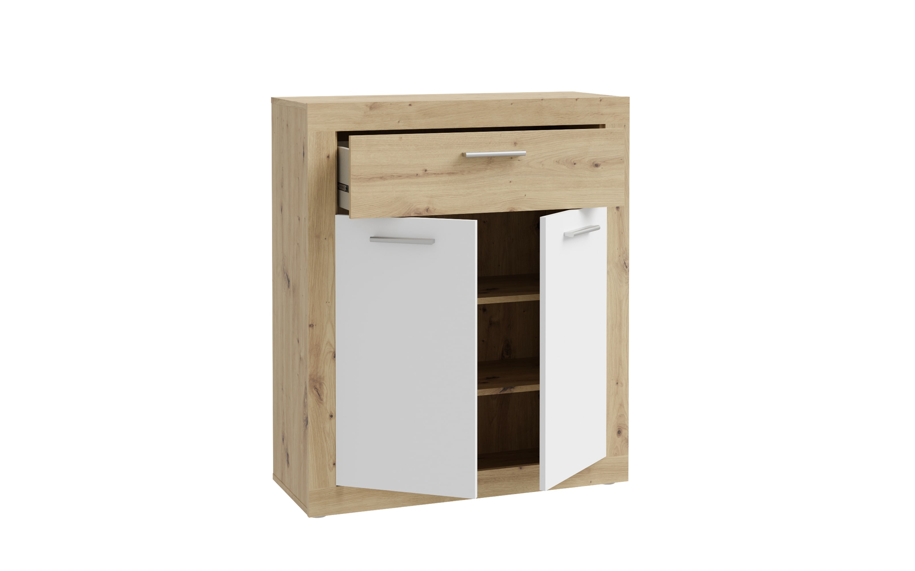 Schuhschrank Baccio, Artisan Eiche-Nachbildung/weiß