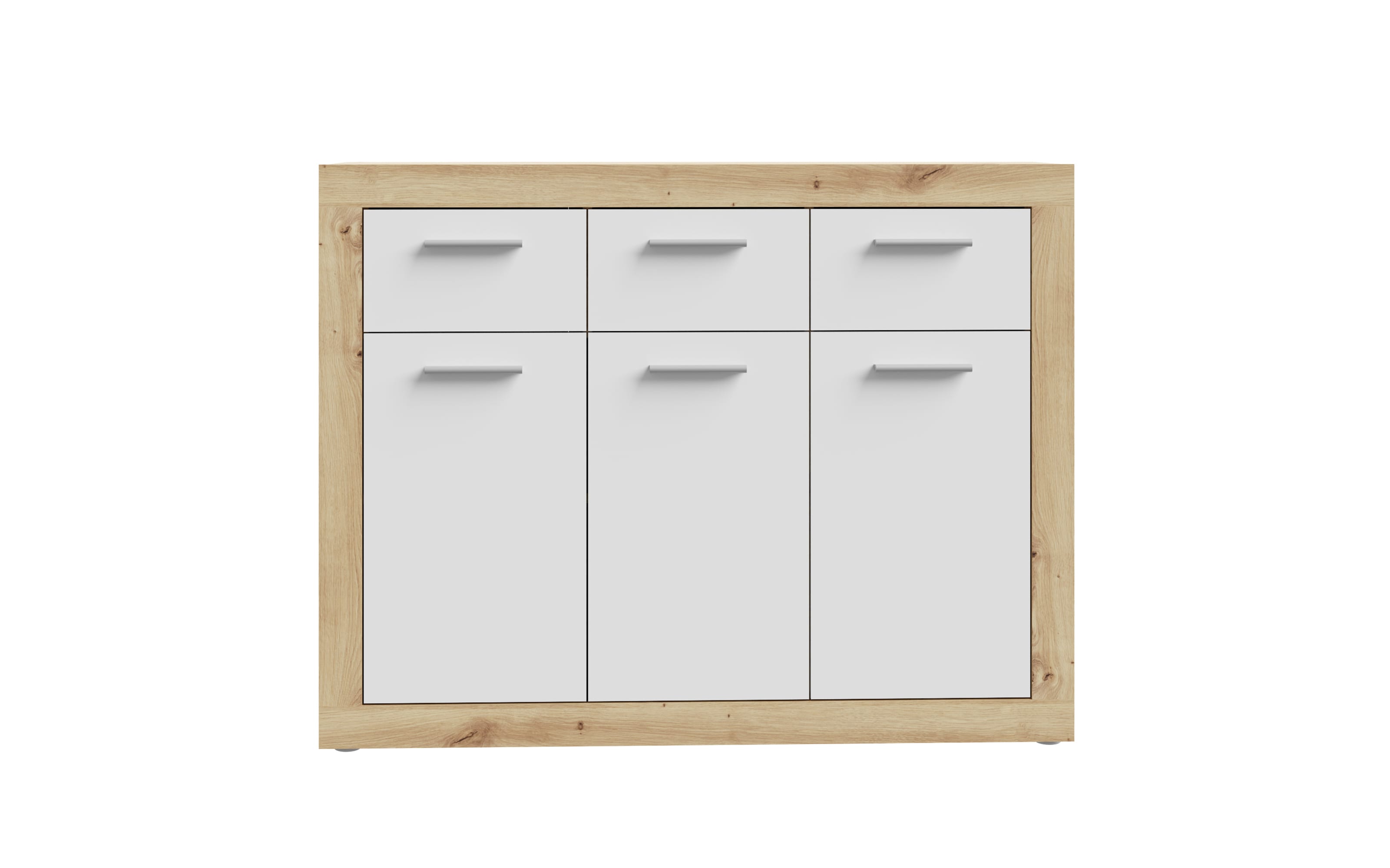 Kommode Baccio, Artisan Eiche-Nachbildung/weiß, 117,9 cm