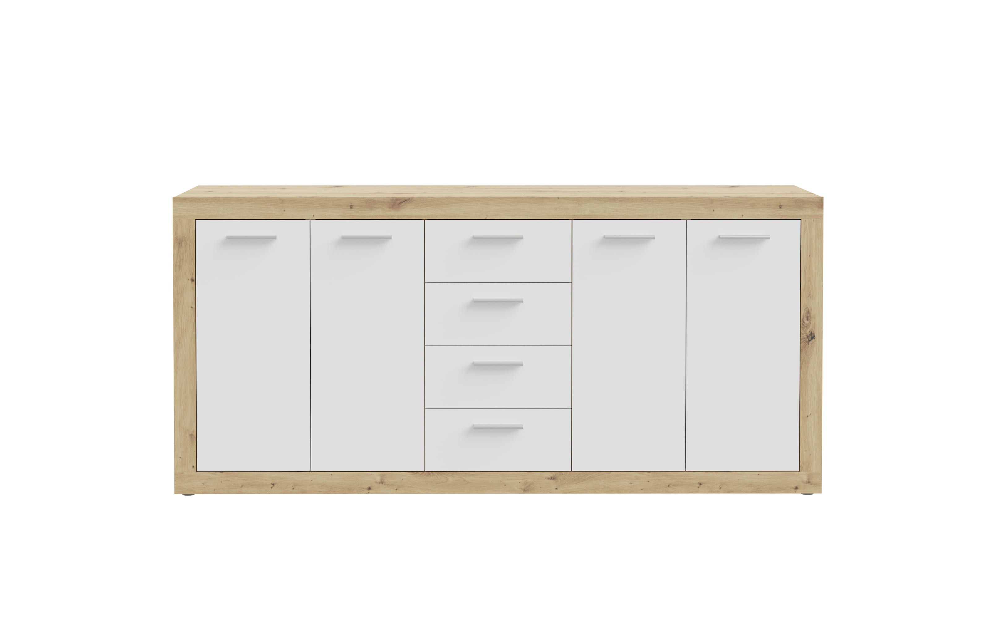Sideboard Baccio, Artisan Eiche-Nachbildung/weiß, 197,1 cm