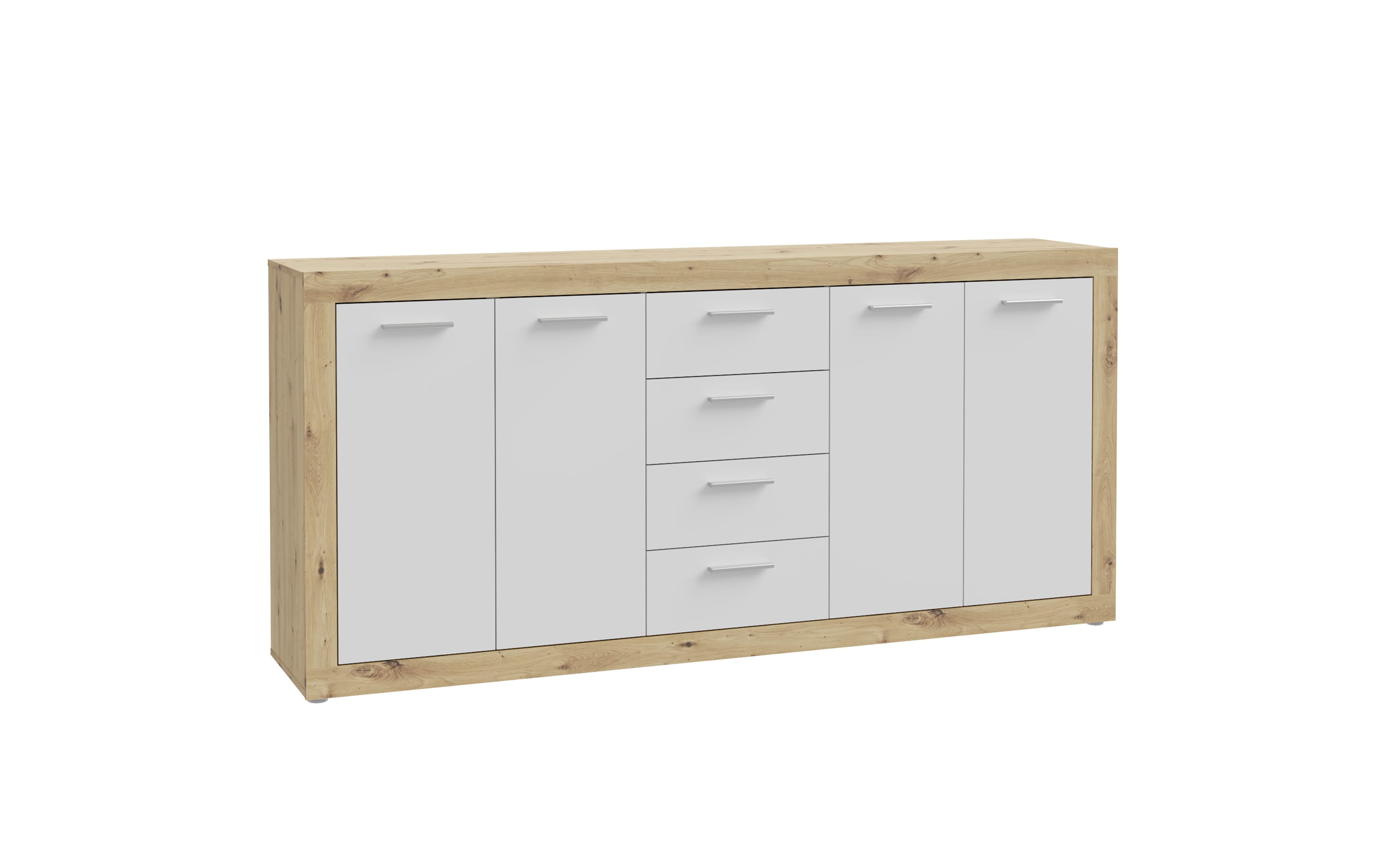 Sideboard Baccio, Artisan Eiche-Nachbildung/weiß, 197,1 cm