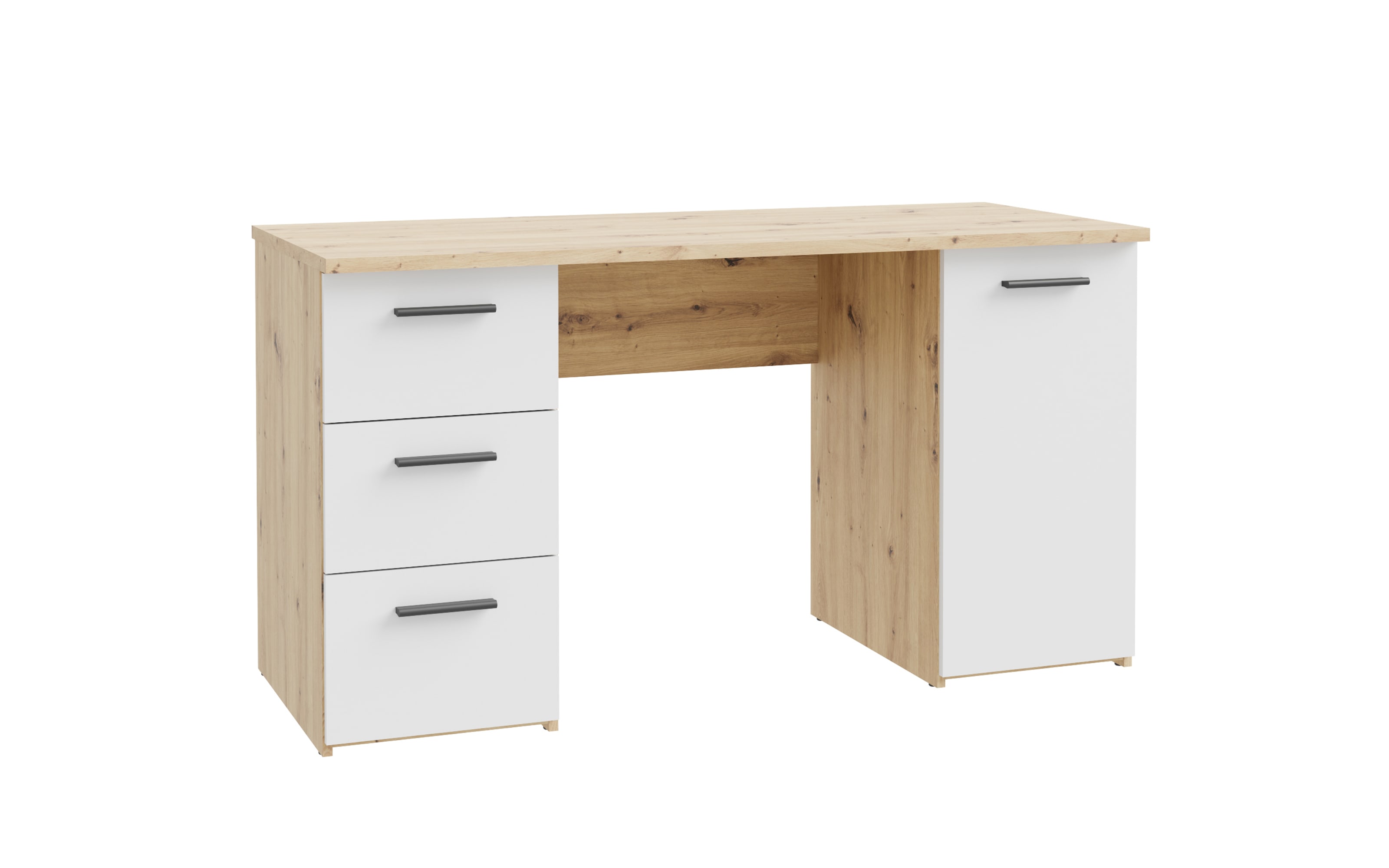 Schreibtisch Net106, Artisan Eiche Nachbildung/weiß