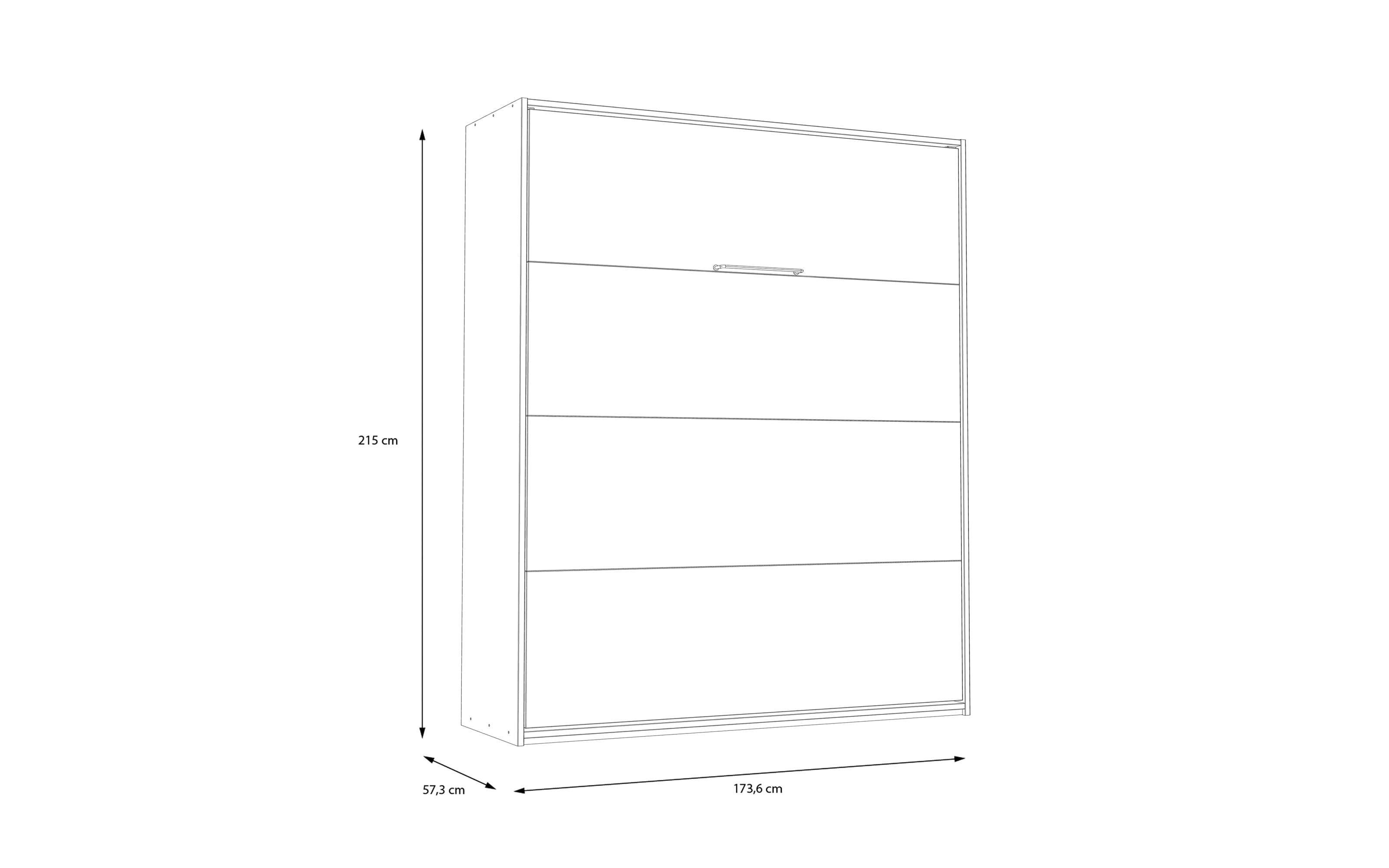 Multifunktionsbett Smart Room, Eiche-Nachbildung/weiß, 177,4 x 215 cm