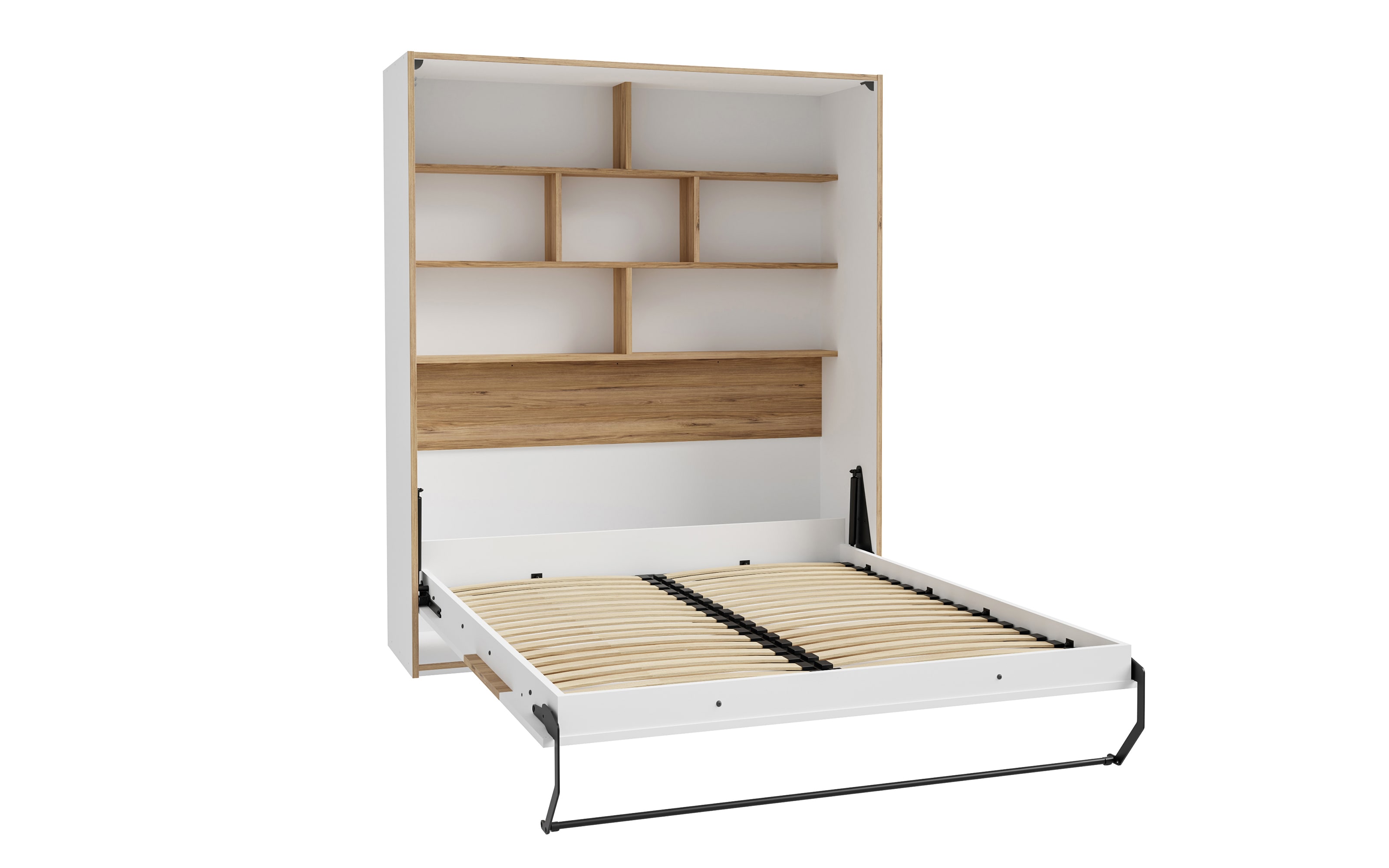 Multifunktionsbett Smart Room, Eiche-Nachbildung/weiß, 177,4 x 215 cm