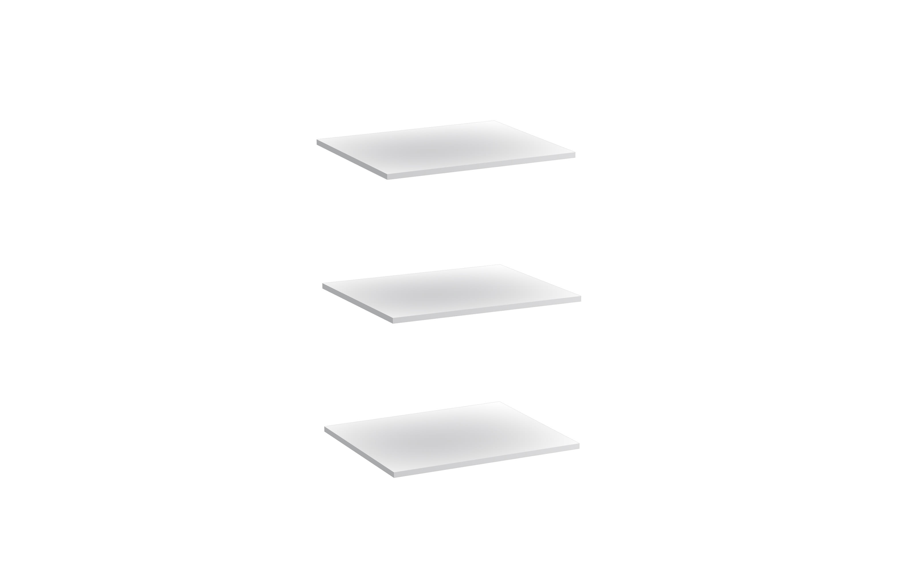 Einlegeböden Smart Room, grau, 56,4 x 47 cm, 3er Set