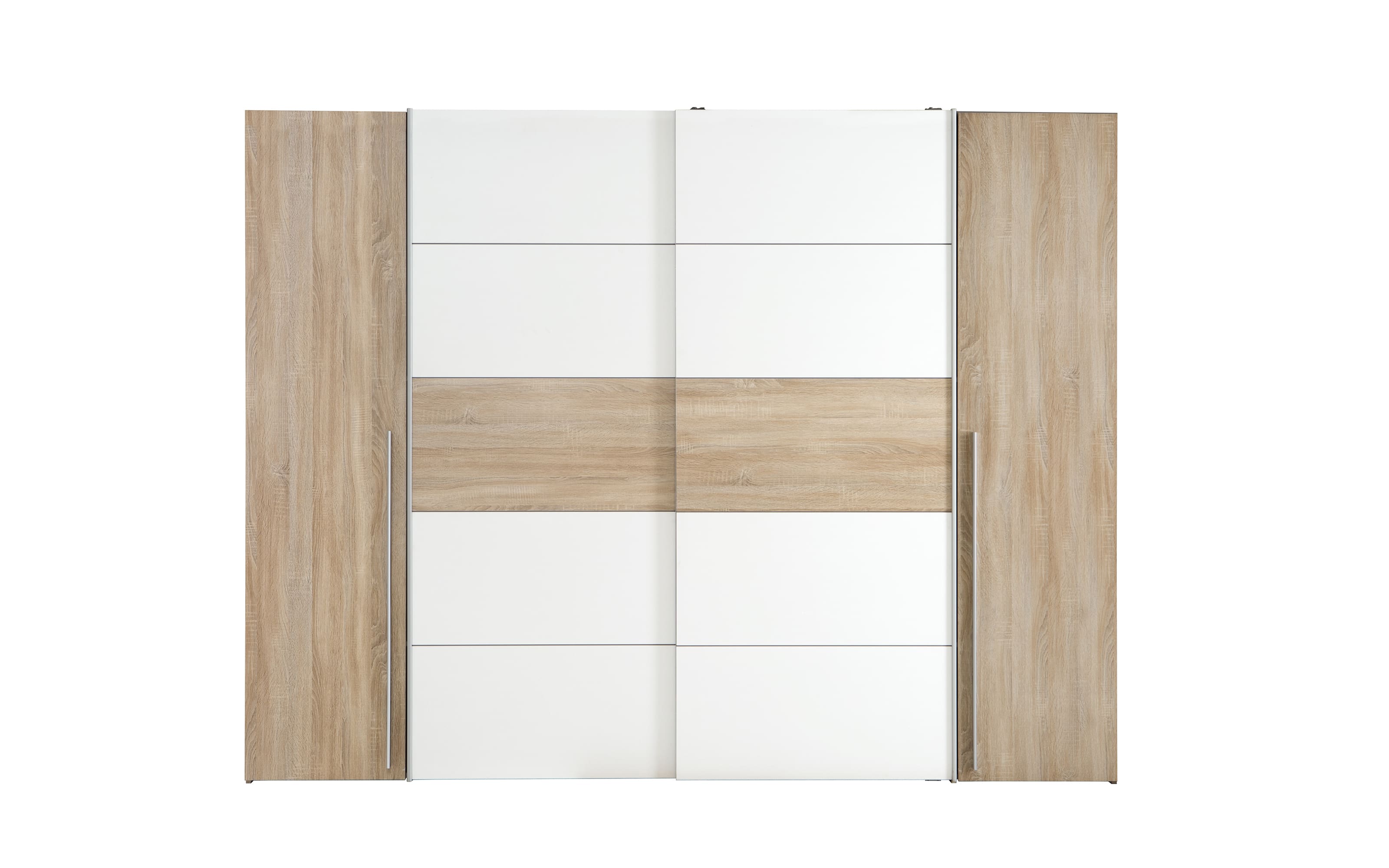 Kleiderschrank Narago, Sonoma Eiche-Nachbildung/weiß, 270,3 x 210,5 cm
