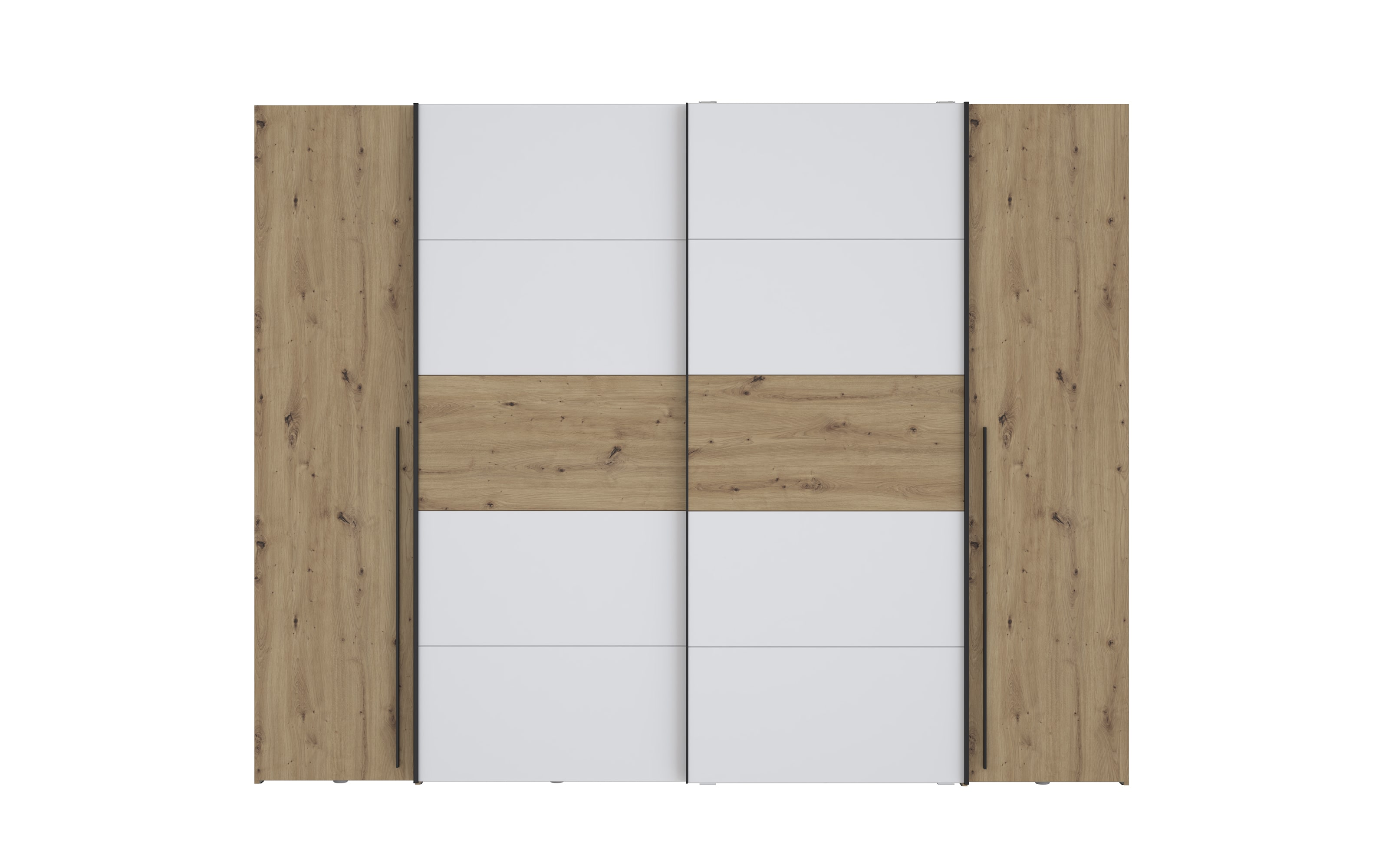 Kleiderschrank Narago, Artisan Eiche-Nachbildung/weiß, 270,3 x 210,5 cm