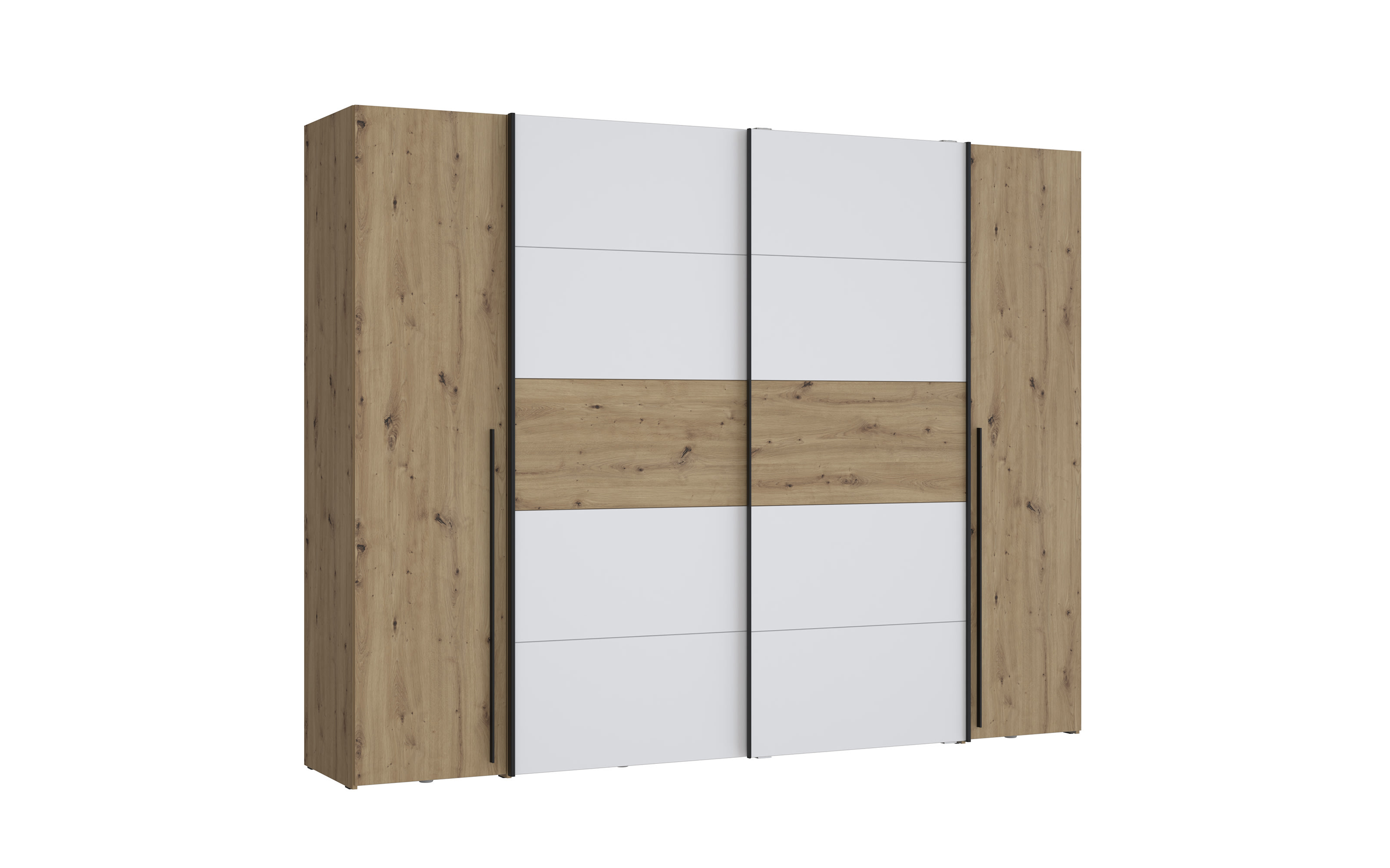 Kleiderschrank Narago, Artisan Eiche-Nachbildung/weiß, 270,3 x 210,5 cm