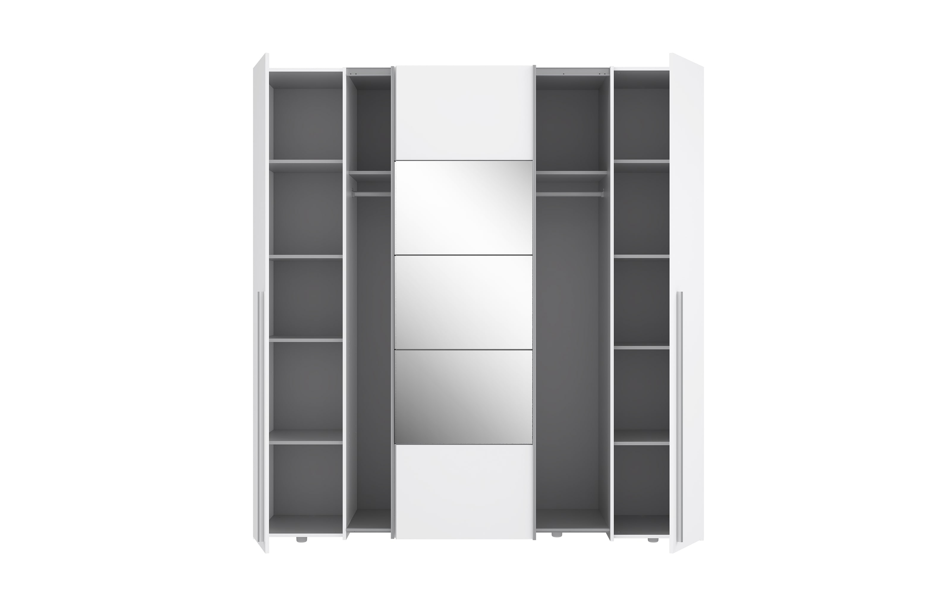 Kleiderschrank Narago, weiß, 200,1 x 210,5 cm