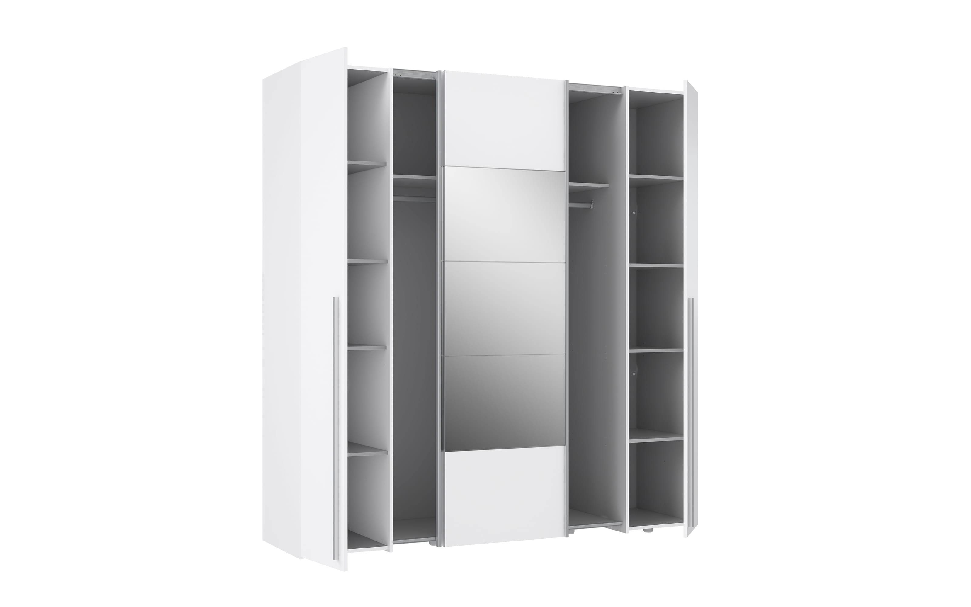 Kleiderschrank Narago, weiß, 200,1 x 210,5 cm