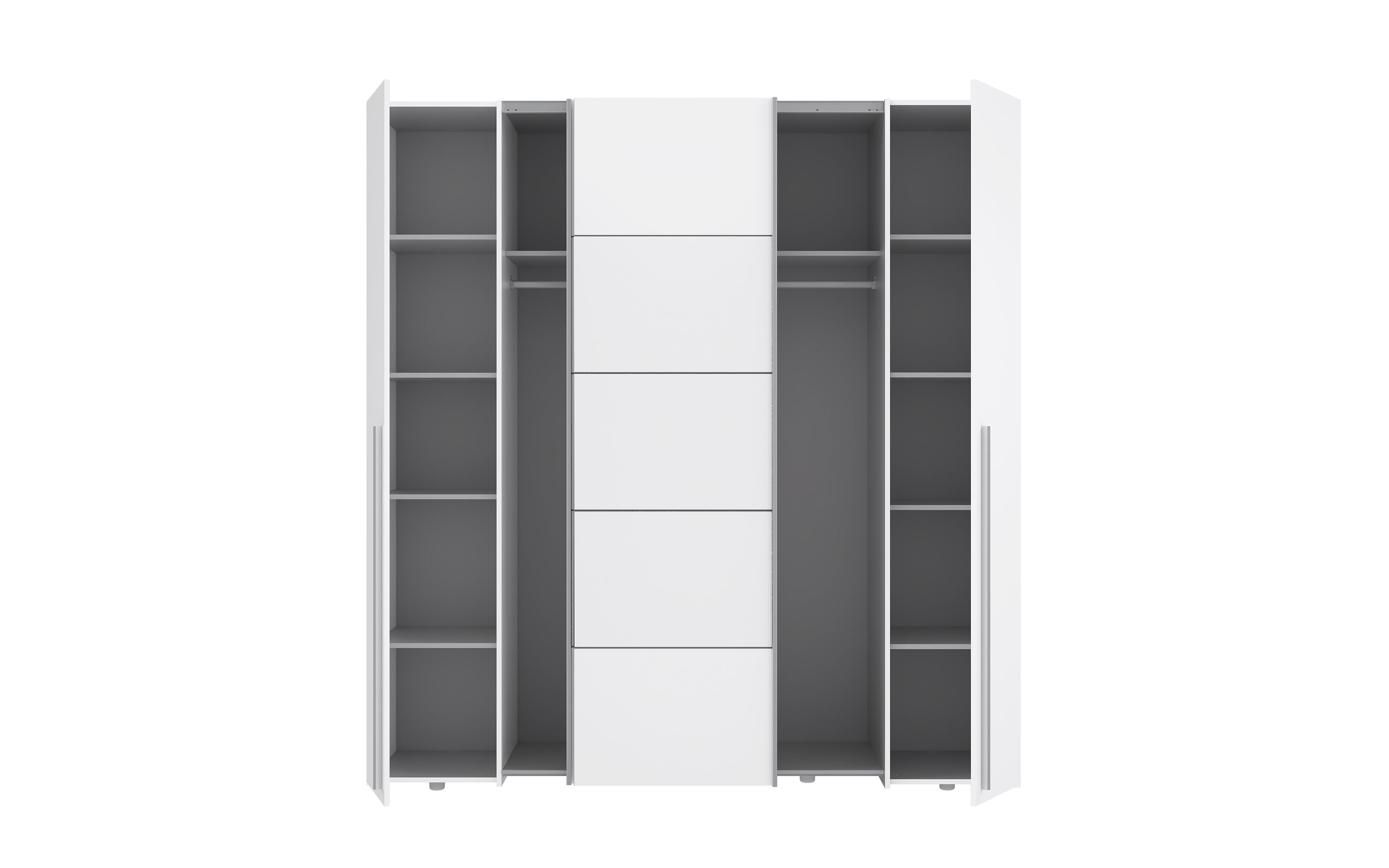 Kleiderschrank Narago, weiß, 200,1 x 210 cm