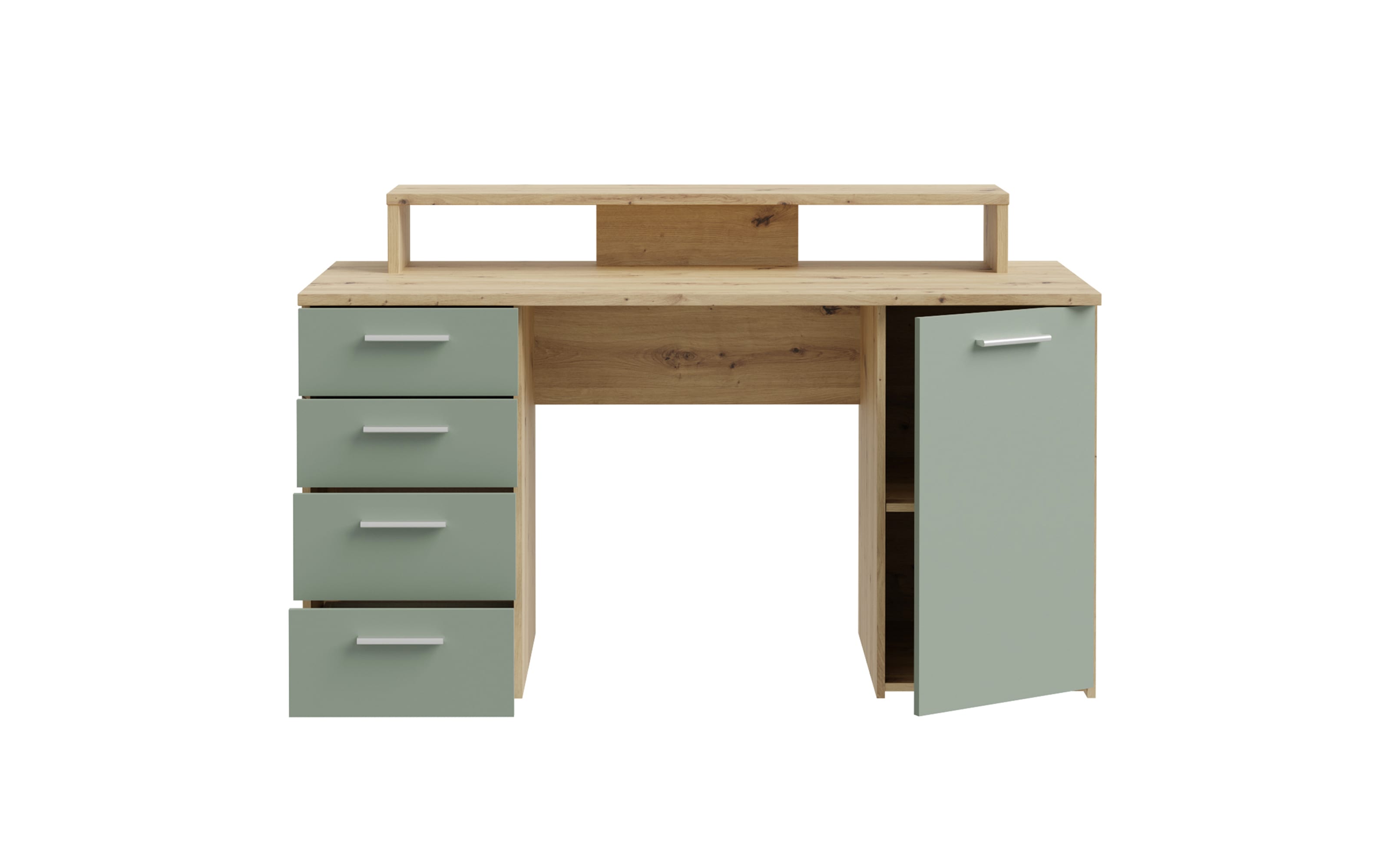 Schreibtisch Net106, Artisan Eiche Nachbildung/salbei