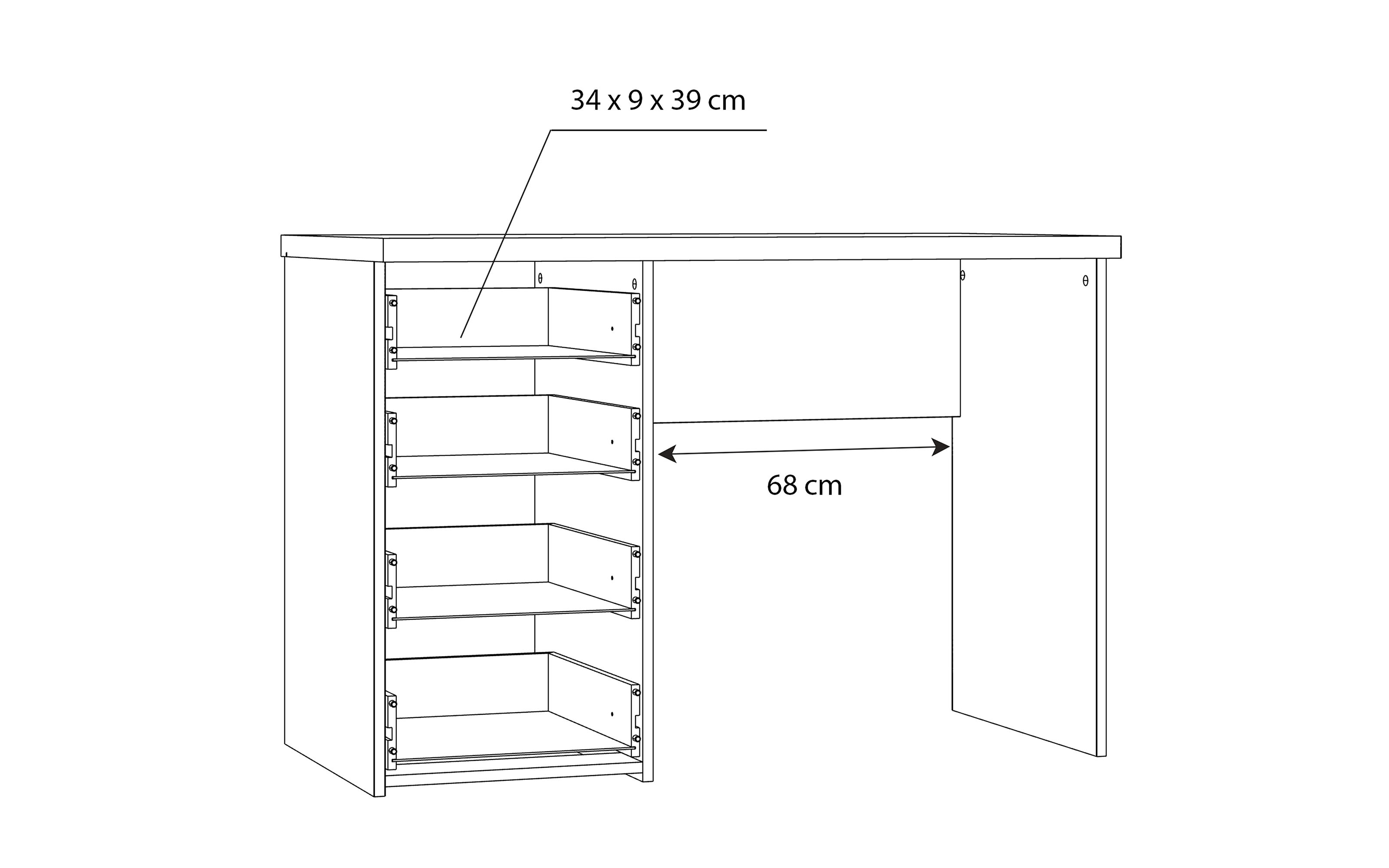 Schreibtisch Net106, Sandeiche Nachbildung
