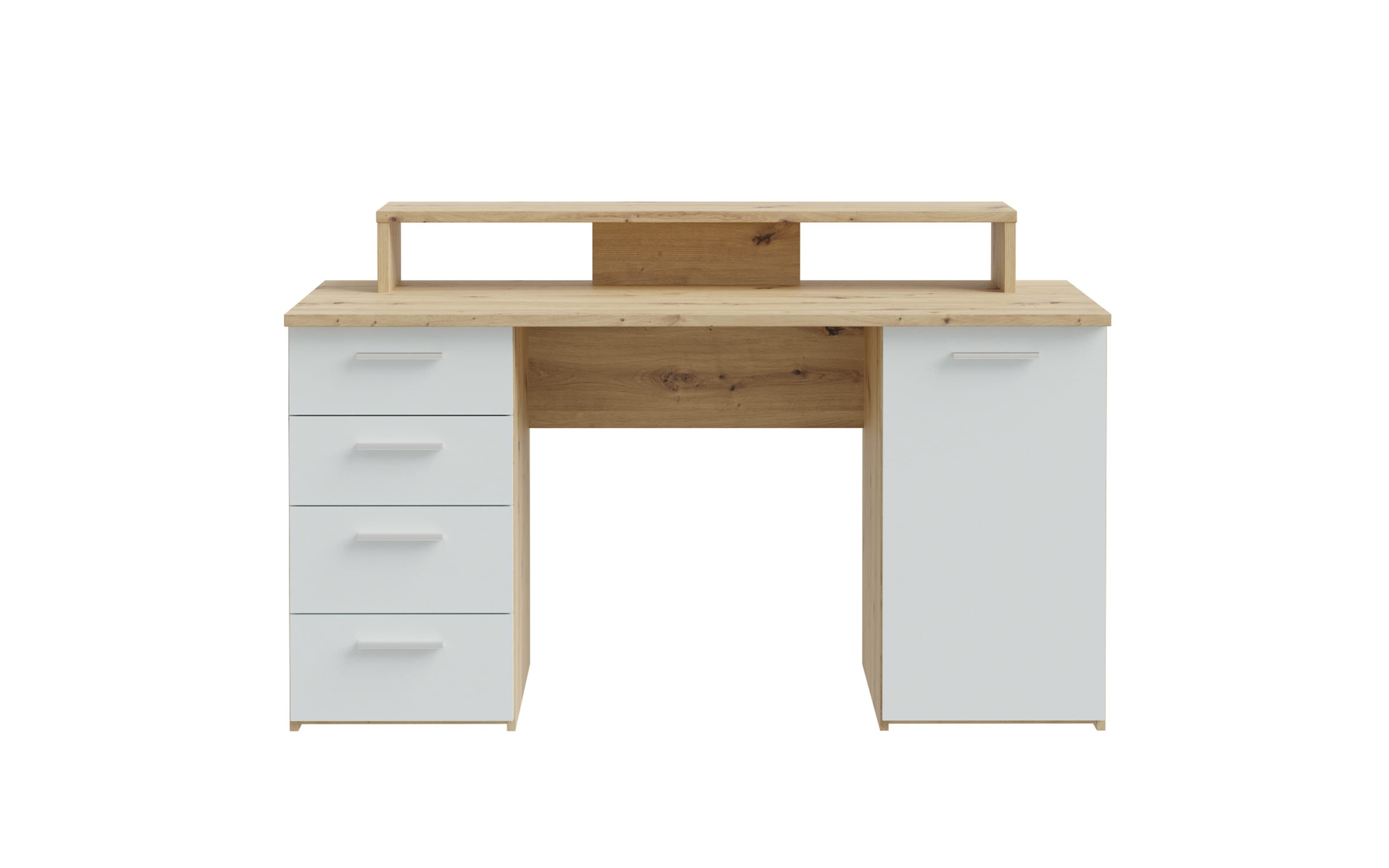 Schreibtisch Net106, Artisan Eiche Nachbildung/hellgrau