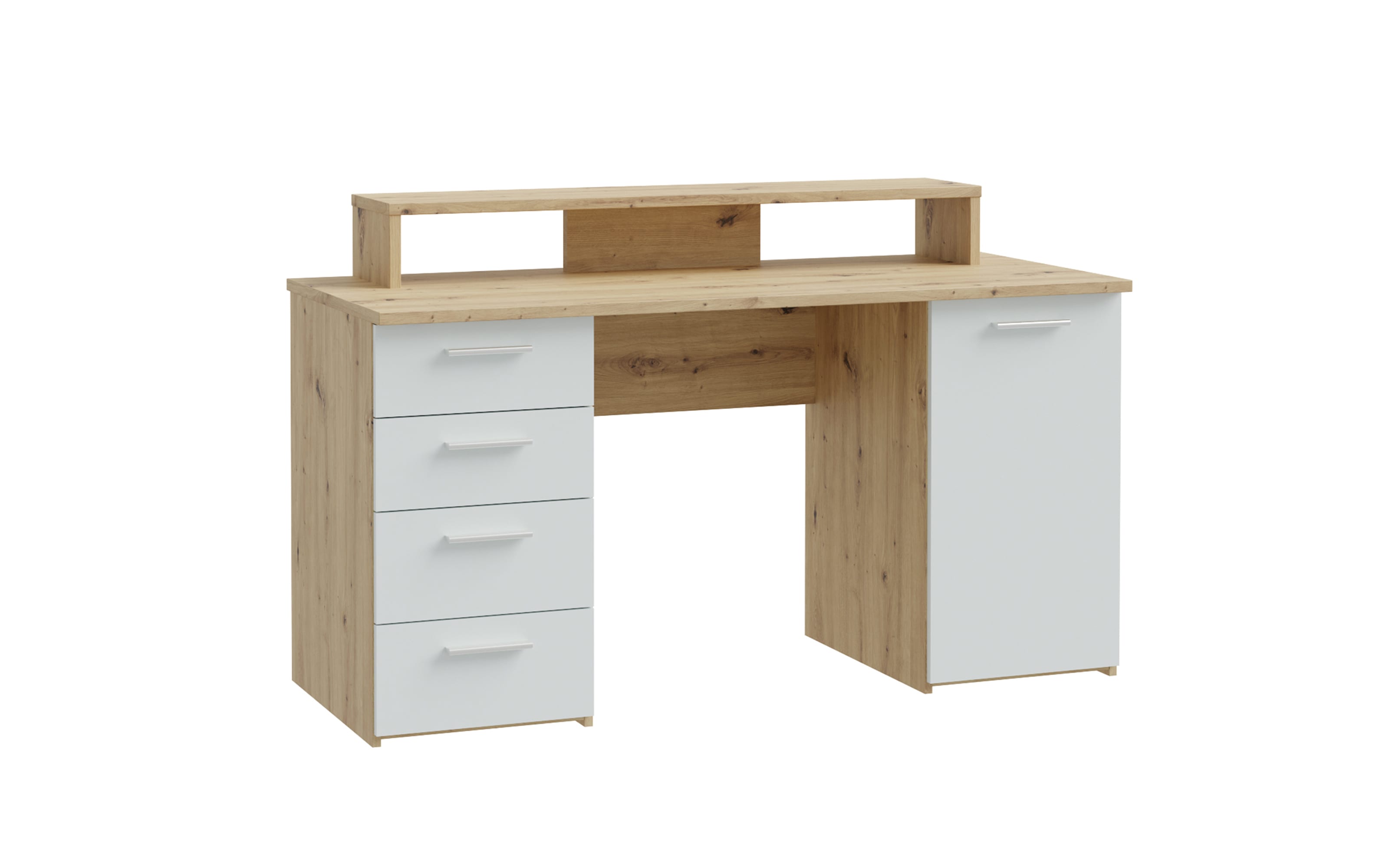 Schreibtisch Net106, Artisan Eiche Nachbildung/hellgrau