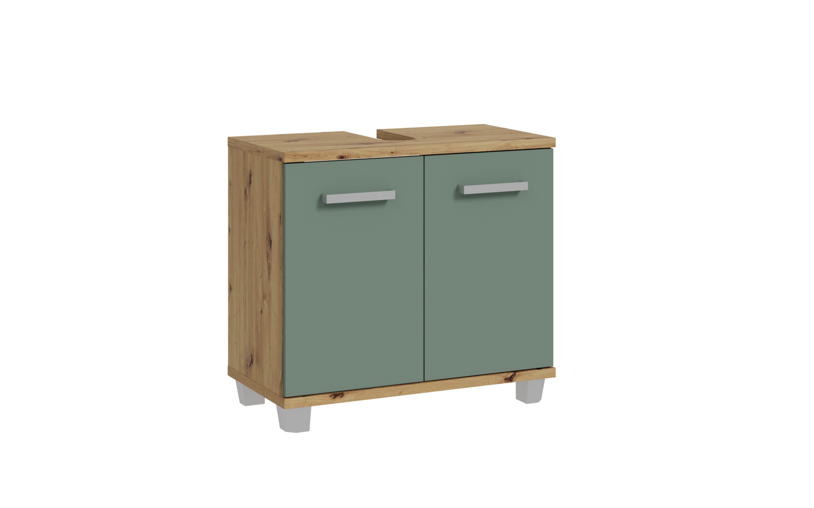 Waschbeckenunterschrank Veris, Artisan Eiche-Nachbildung/salbeifarbig