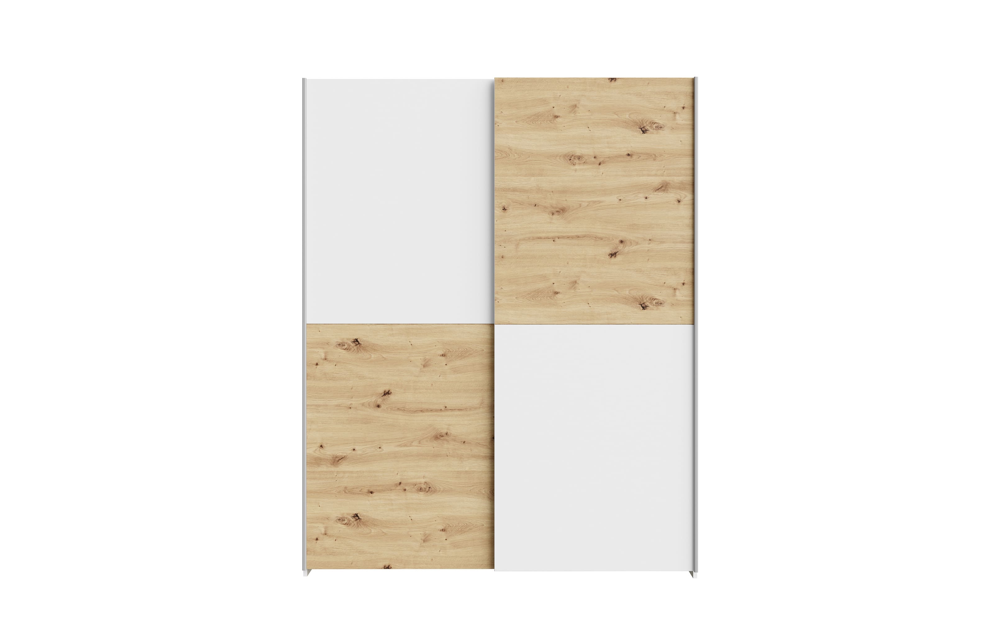 Kleiderschrank Schach&matt, Artisan Eiche-Nachbildung/weiß, 150,1 x 190,5 cm
