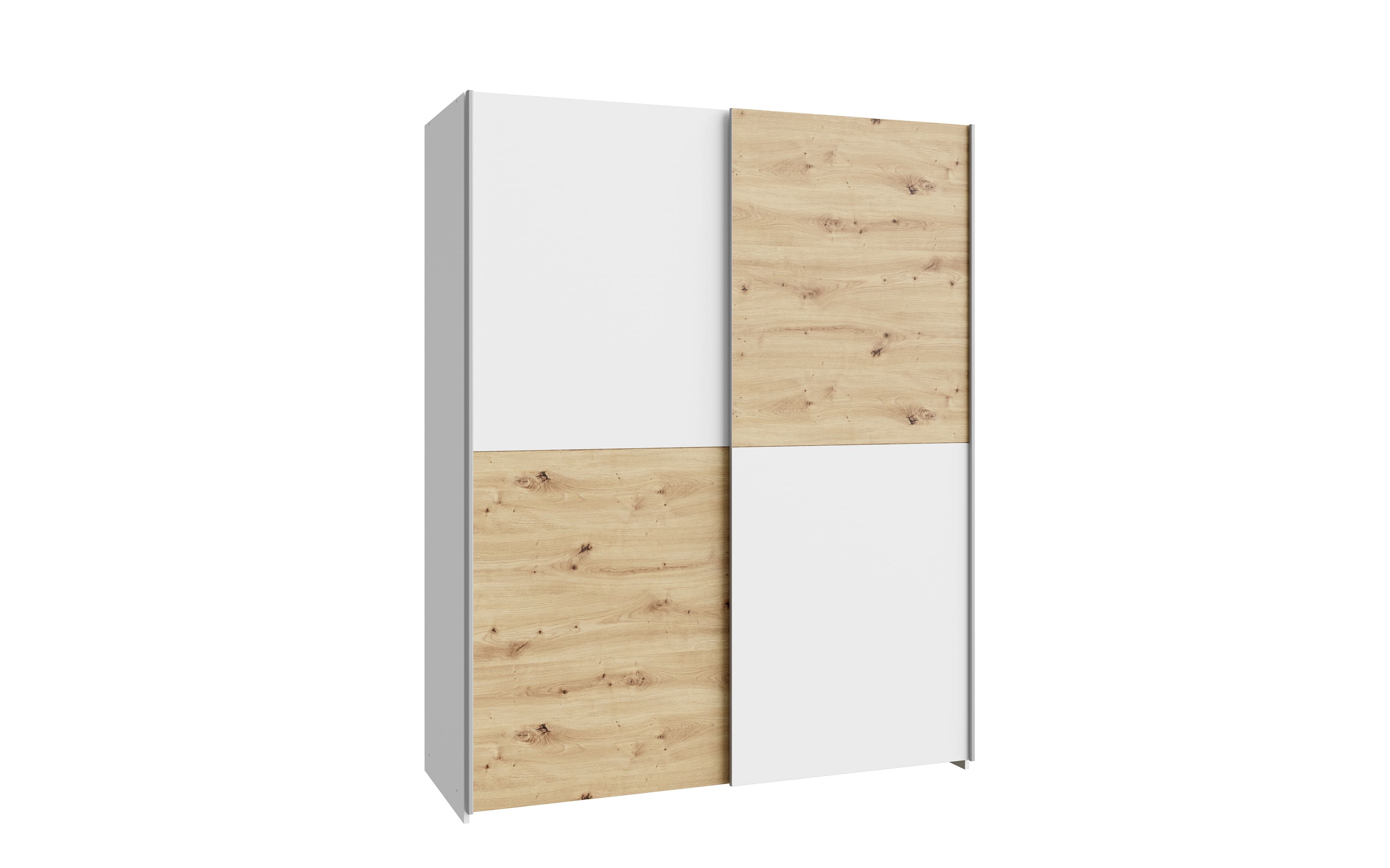 Kleiderschrank Schach&matt, Artisan Eiche-Nachbildung/weiß, 150,1 x 190,5 cm