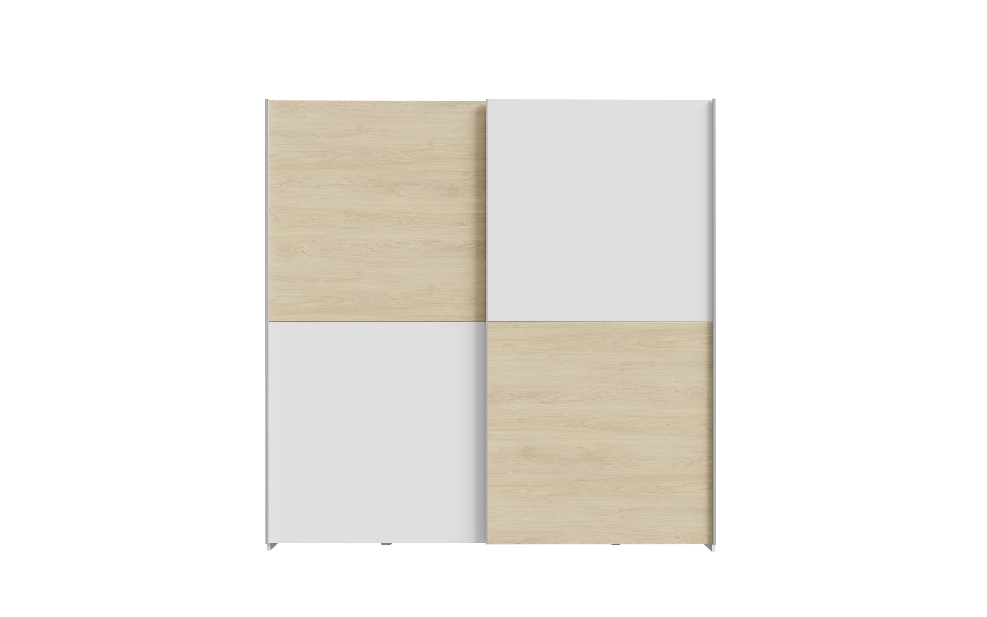 Kleiderschrank Schach&matt, Puccini Eiche-Nachbildung/weiß, 190,1 x 190,5 cm
