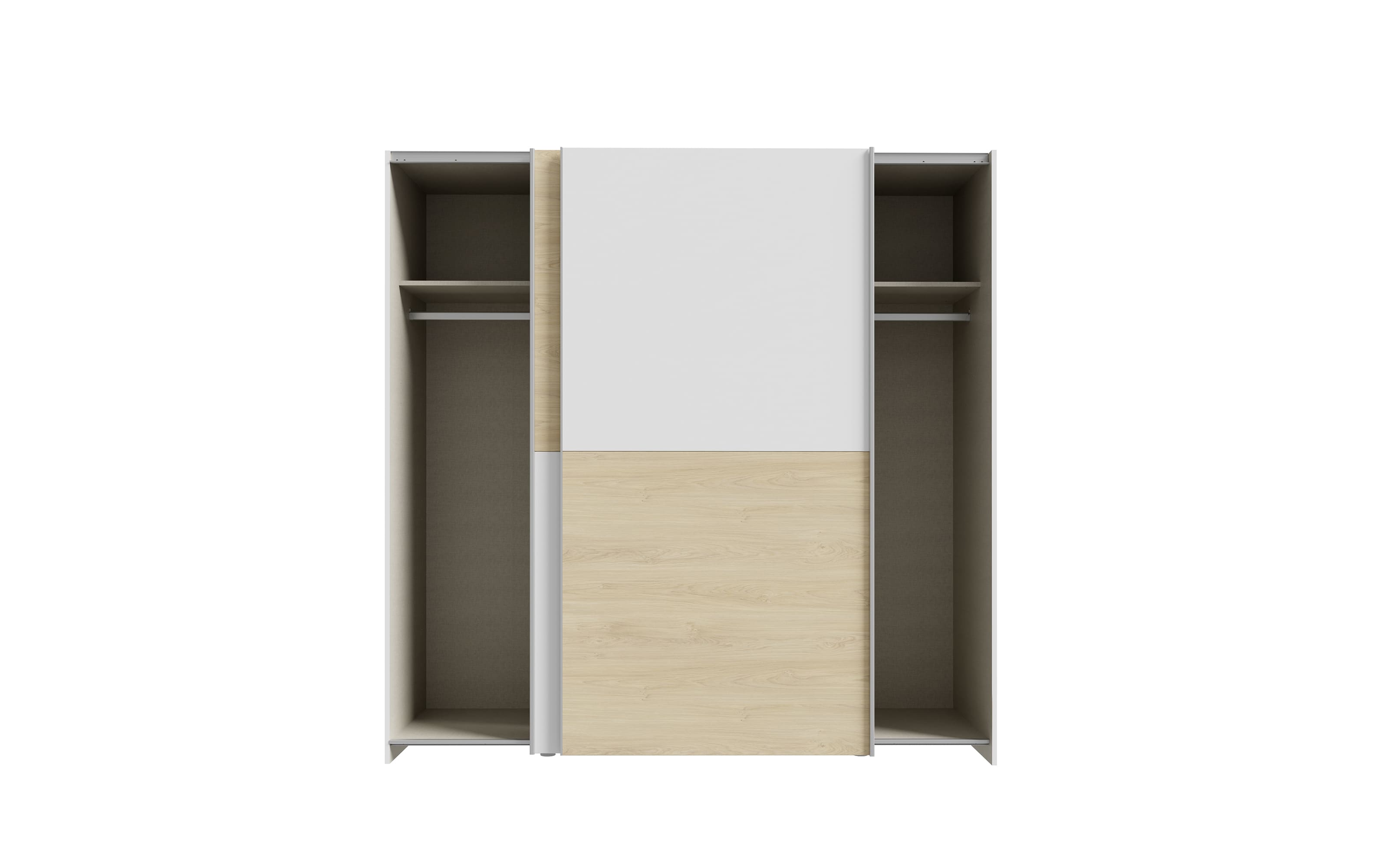 Kleiderschrank Schach&matt, Puccini Eiche-Nachbildung/weiß, 190,1 x 190,5 cm