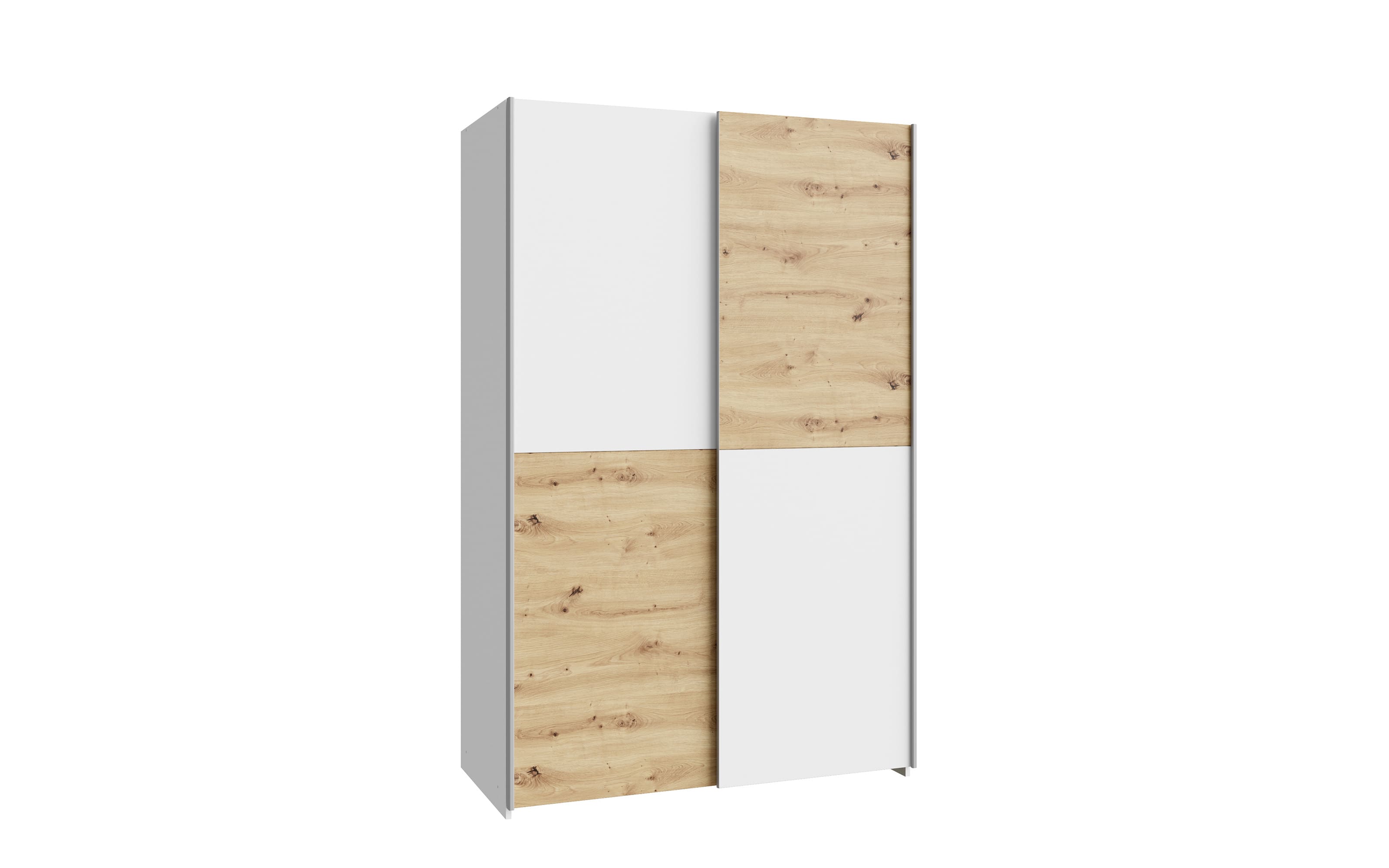 Kleiderschrank Schach&matt, Artisan Eiche-Nachbildung/weiß, 120,1 x 190,5 cm