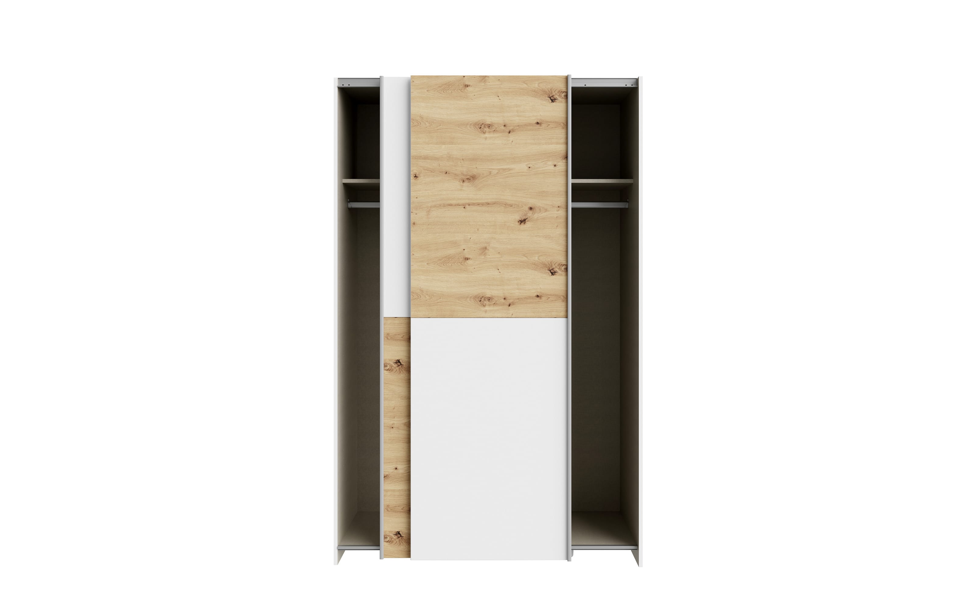 Kleiderschrank Schach&matt, Artisan Eiche-Nachbildung/weiß, 120,1 x 190,5 cm