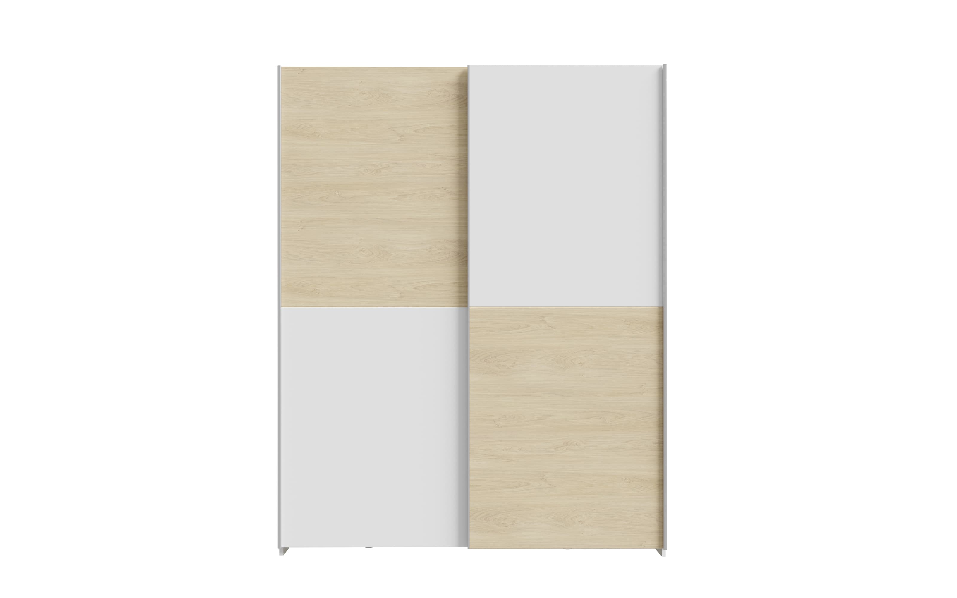 Kleiderschrank Schach&matt, Puccini Eiche-Nachbildung/weiß, 150,1 x 190,5 cm