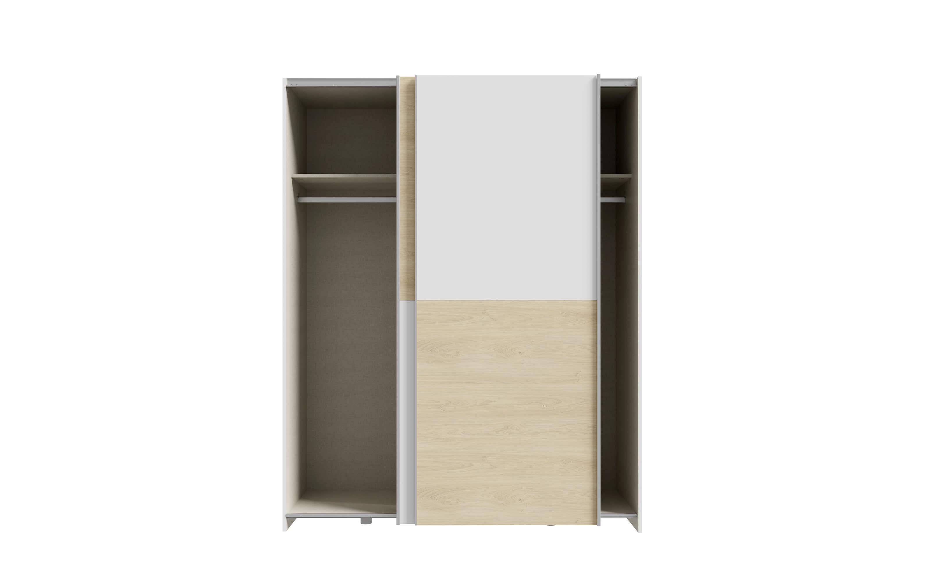 Kleiderschrank Schach&matt, Puccini Eiche-Nachbildung/weiß, 150,1 x 190,5 cm