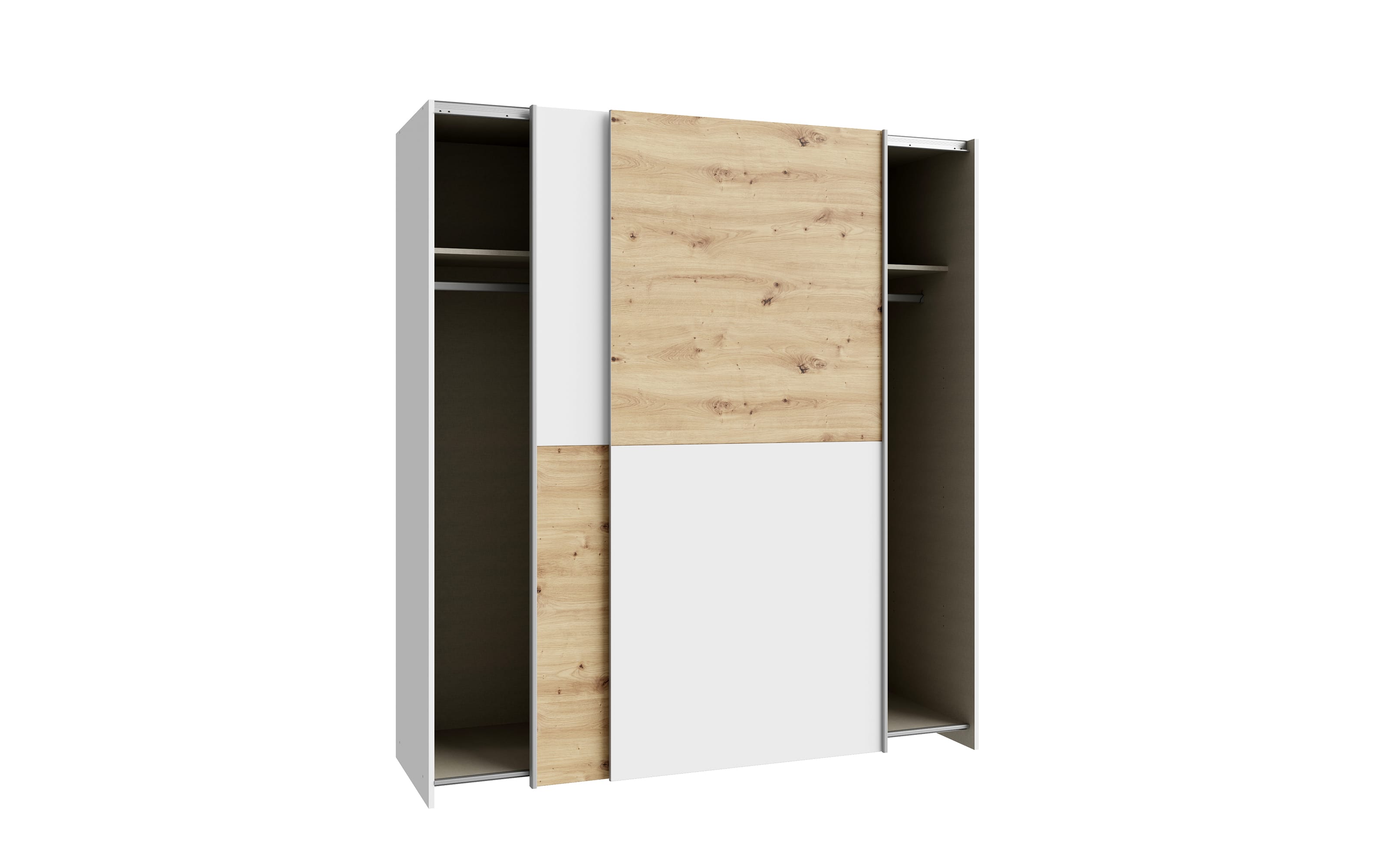 Kleiderschrank Schach&matt, Artisan Eiche-Nachbildung/weiß, 170,3 x 190,5 cm