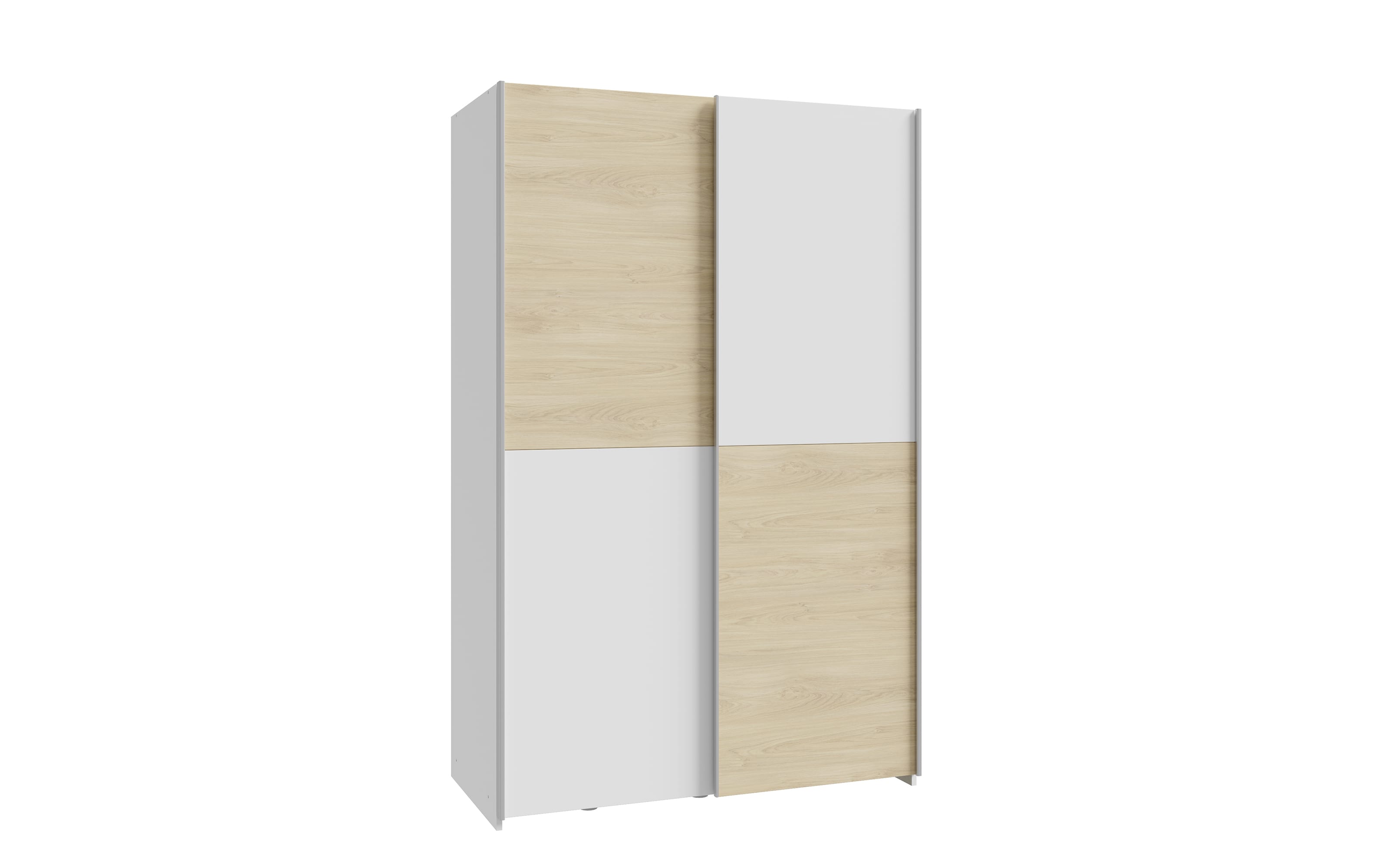 Kleiderschrank Schach&matt, Puccini Eiche-Nachbildung/weiß, 120,1 x 190,5 cm