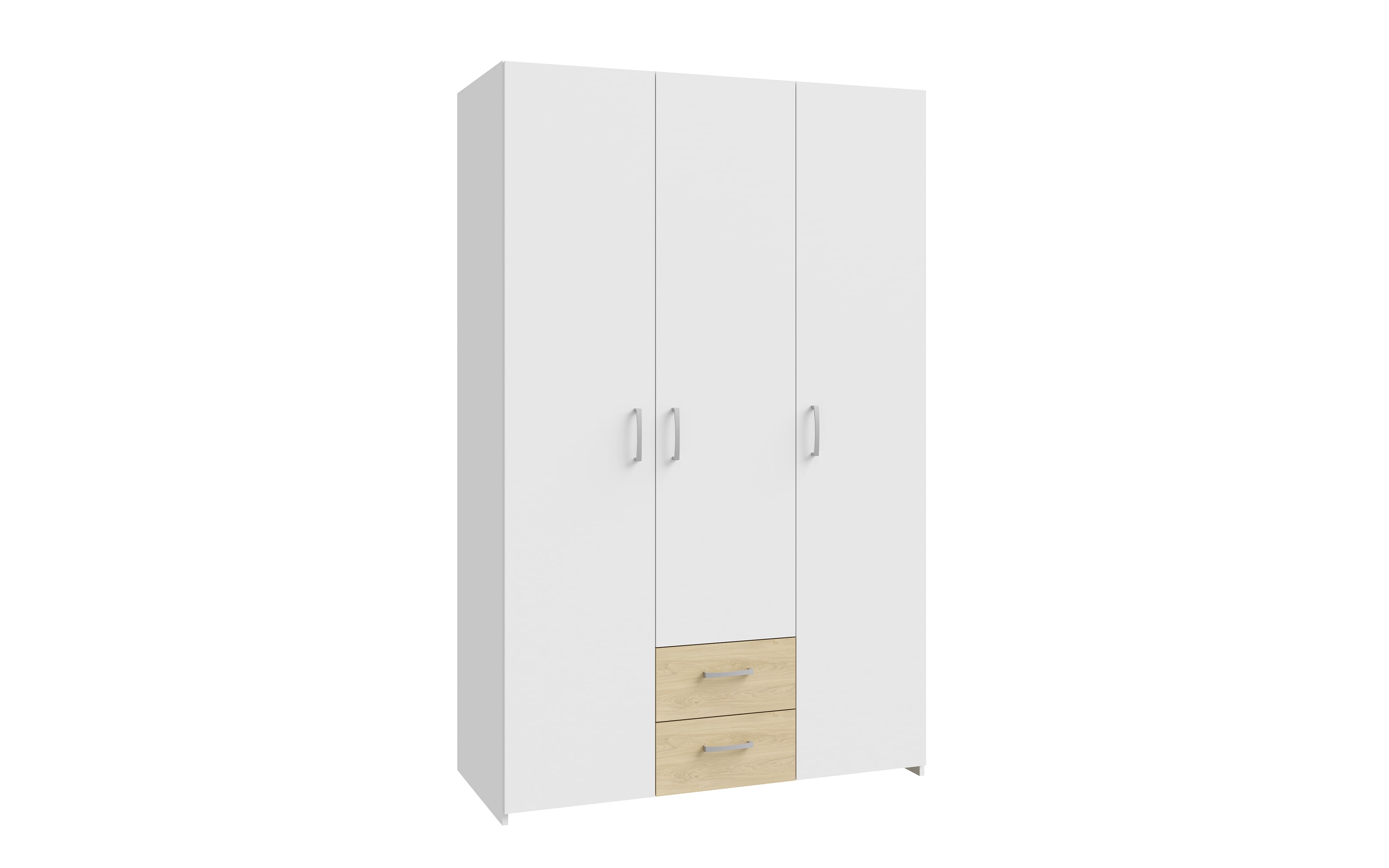 Kleiderschrank Econobox, Puccini Eiche-Nachbildung/weiß, 119,4 x 190,5 cm