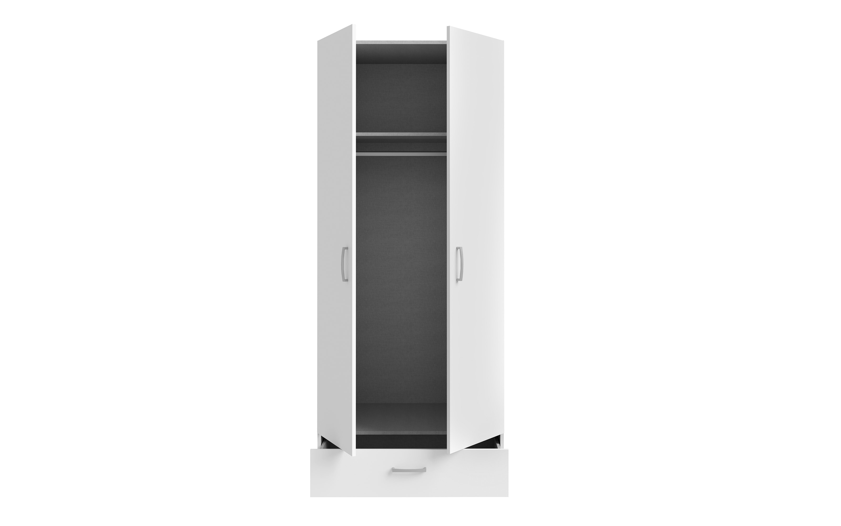 Kleiderschrank Econobox, weiß, 79,7 x 190,5 cm