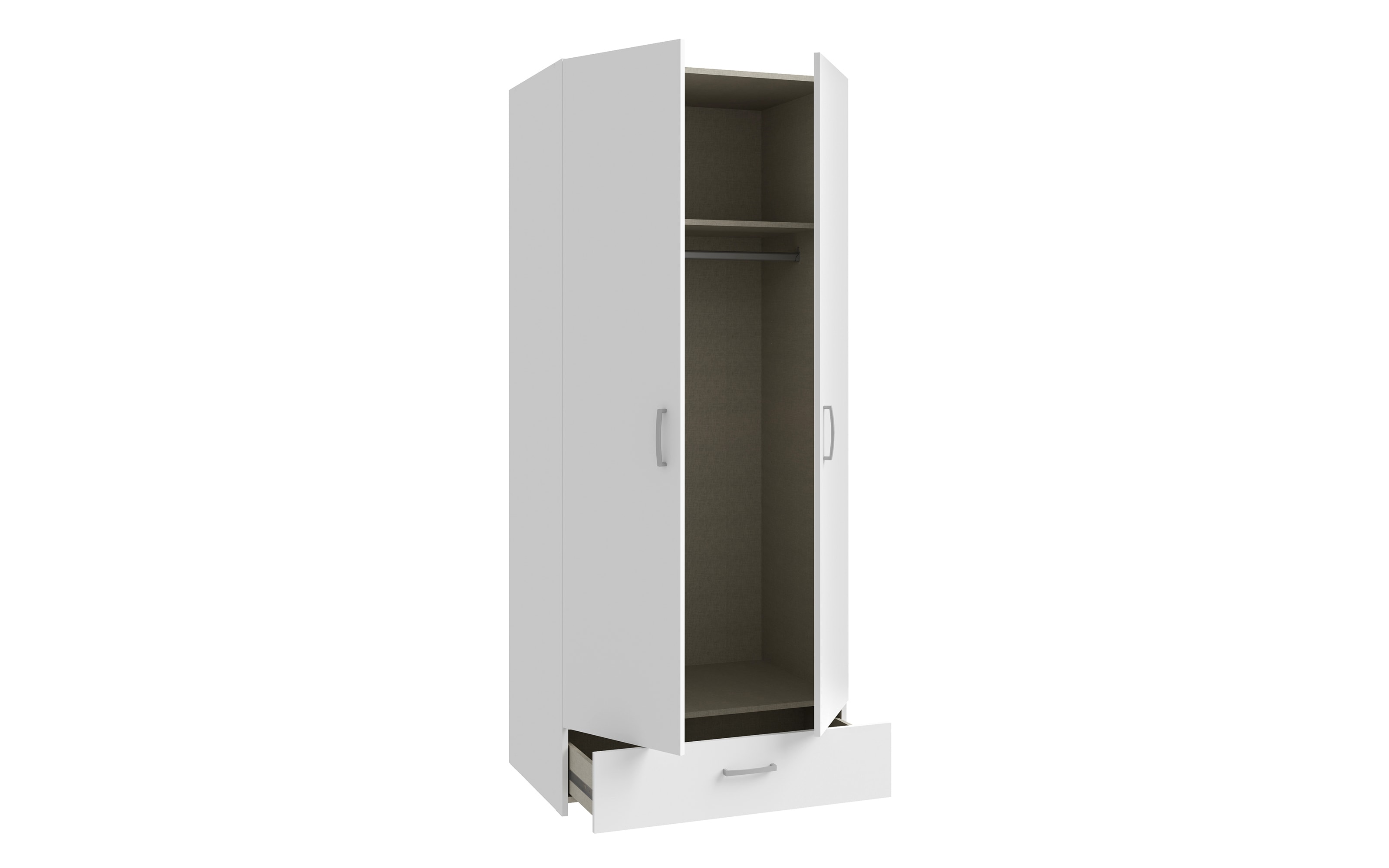 Kleiderschrank Econobox, weiß, 79,7 x 190,5 cm
