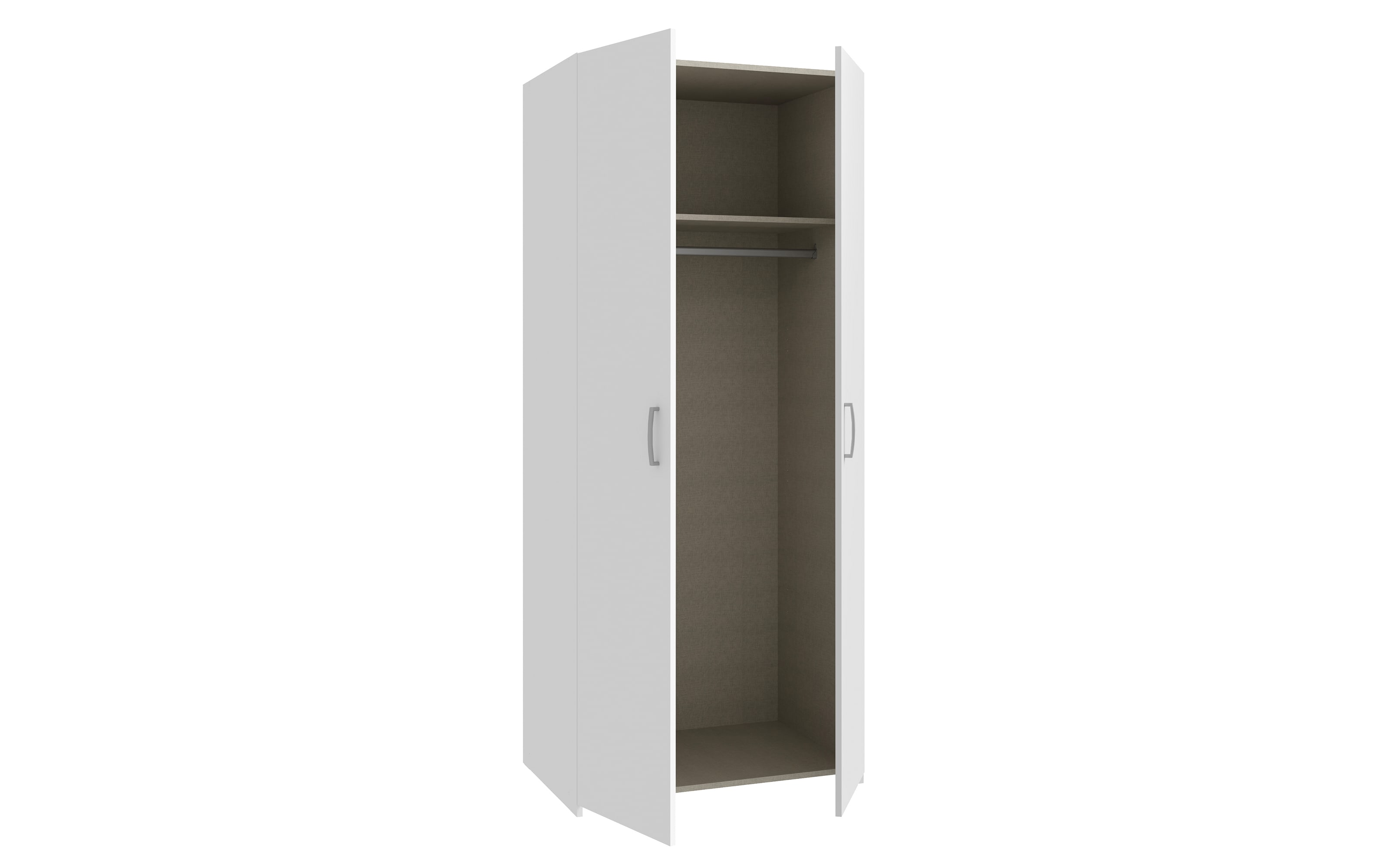 Kleiderschrank Econobox, weiß, 79,7 x 190,5 cm