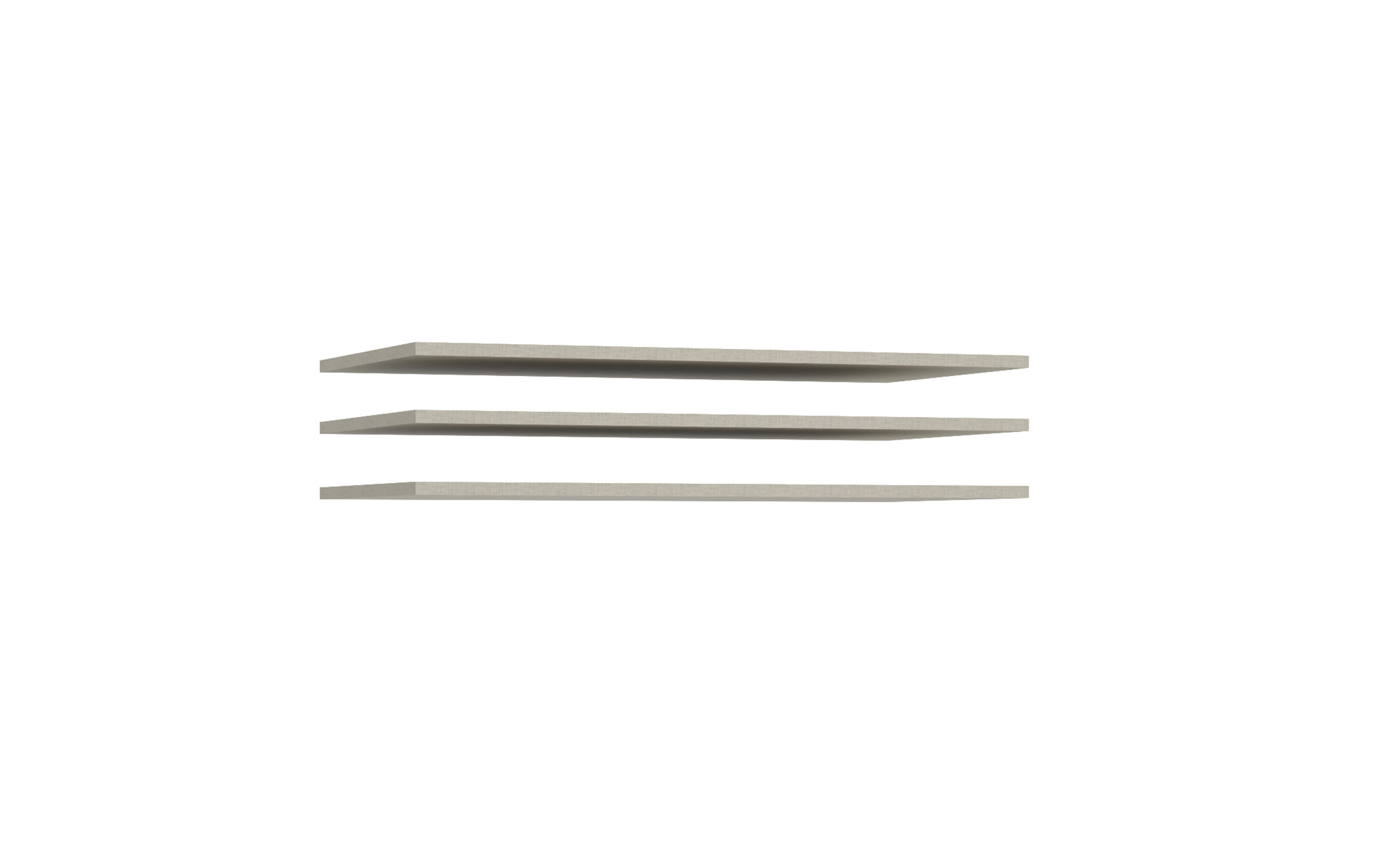 Einlegeböden Econobox, grau, 77,3 x 42 cm, 3er Set