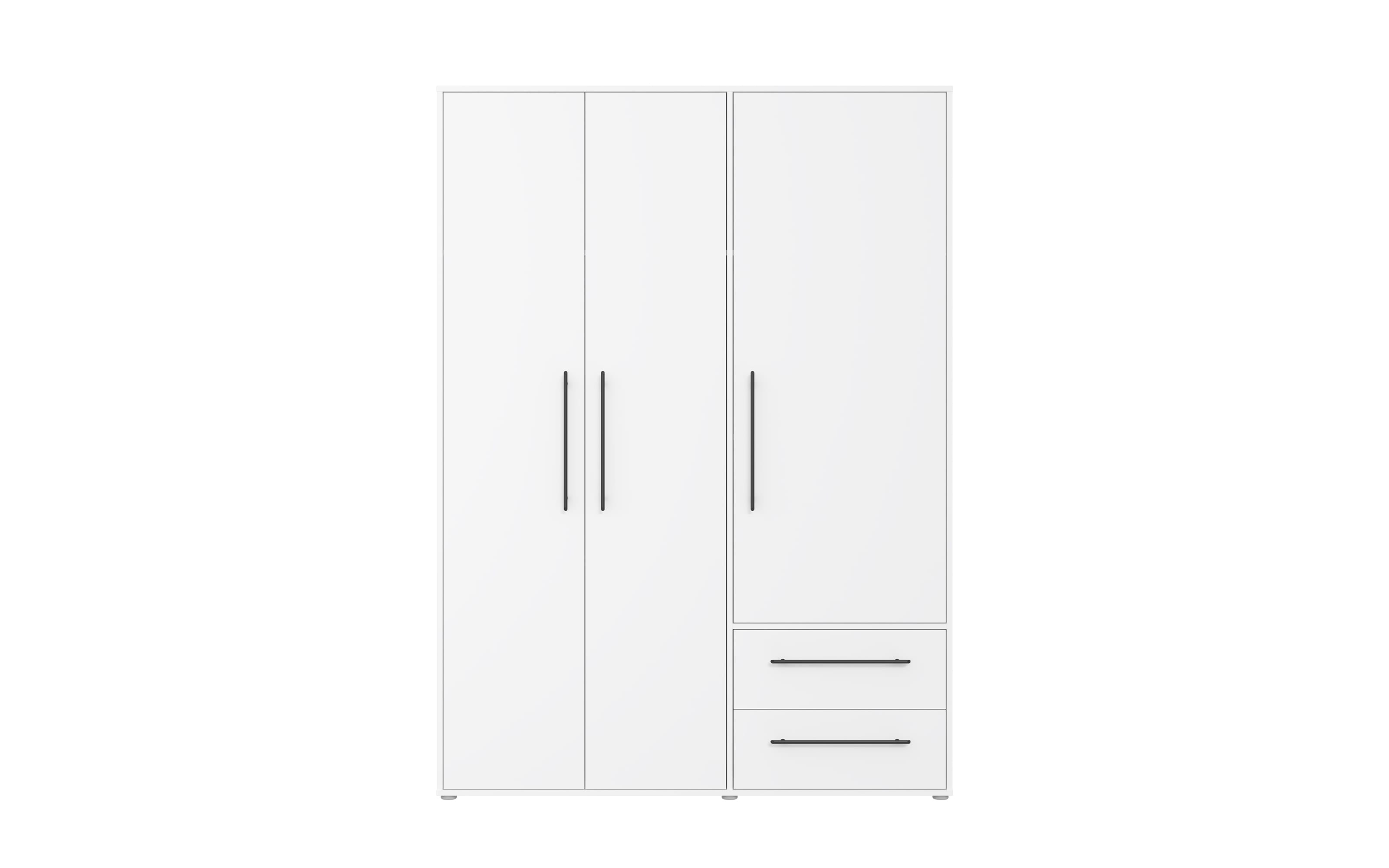 Kleiderschrank Mokkaris, weiß, 144,4 x 200,1 cm