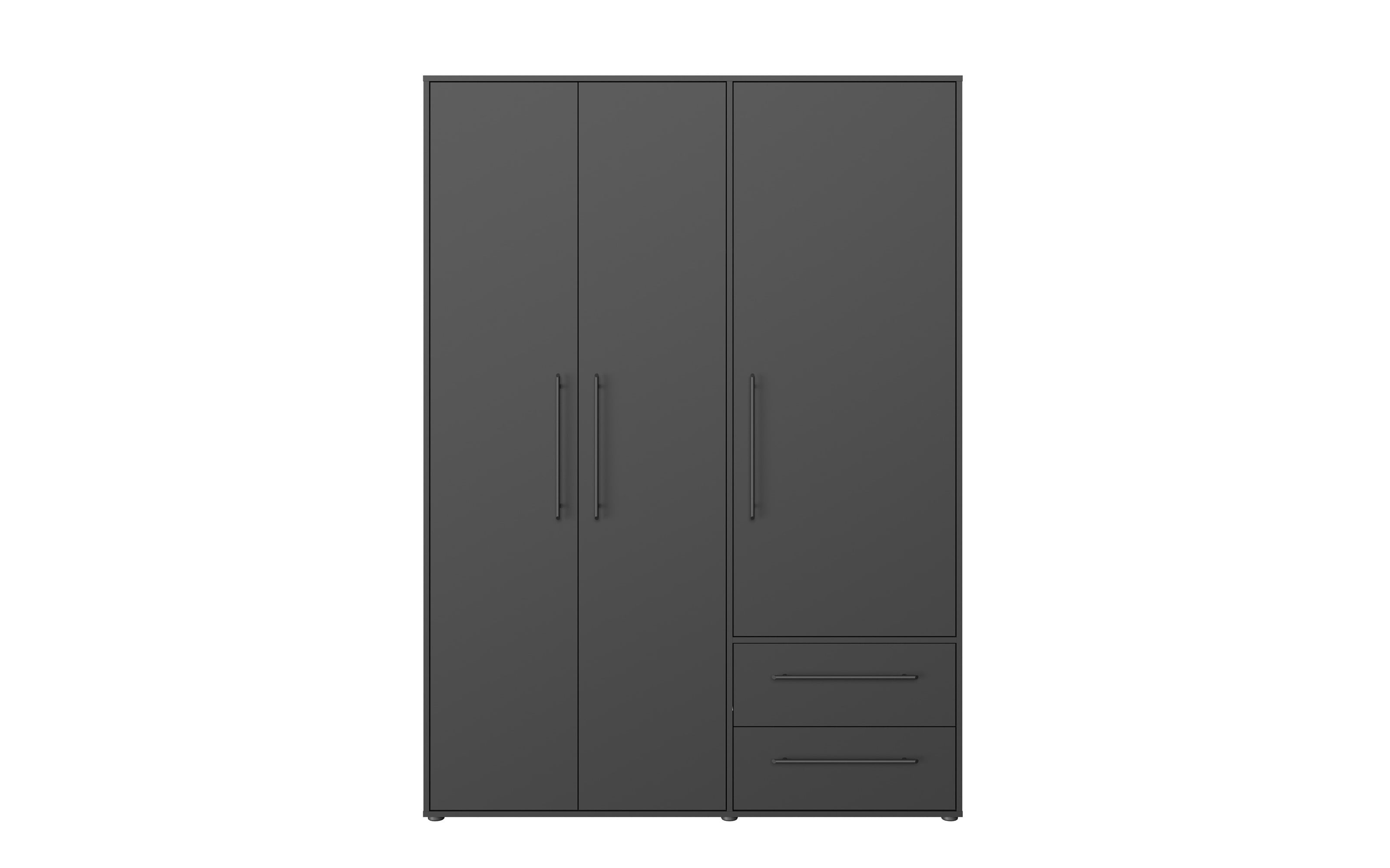 Kleiderschrank Mokkaris, schwarz, 144,4 x 200,1 cm