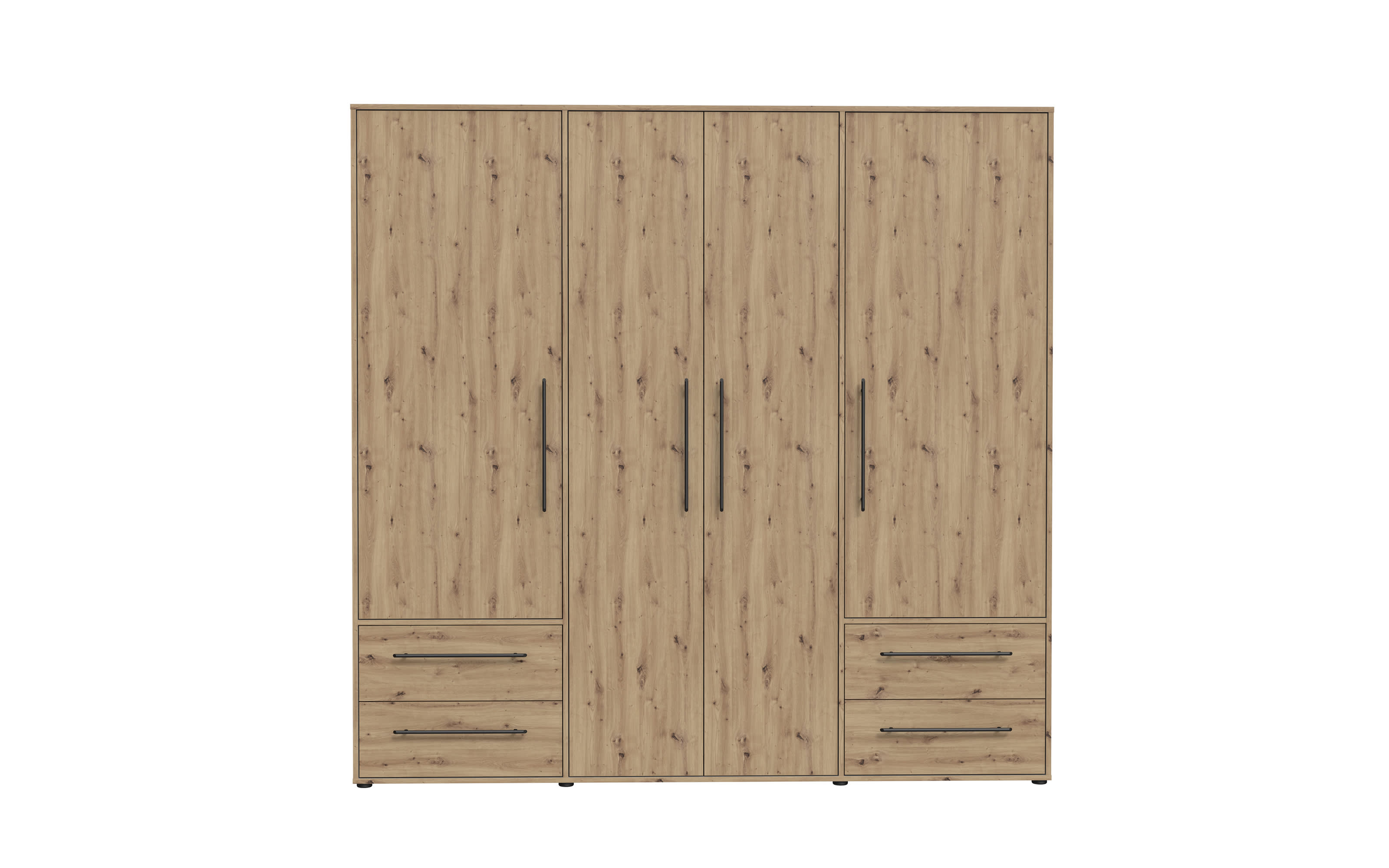 Kleiderschrank Mokkaris, Artisan Eiche-Nachbildung, 205,9 x 200,1 cm